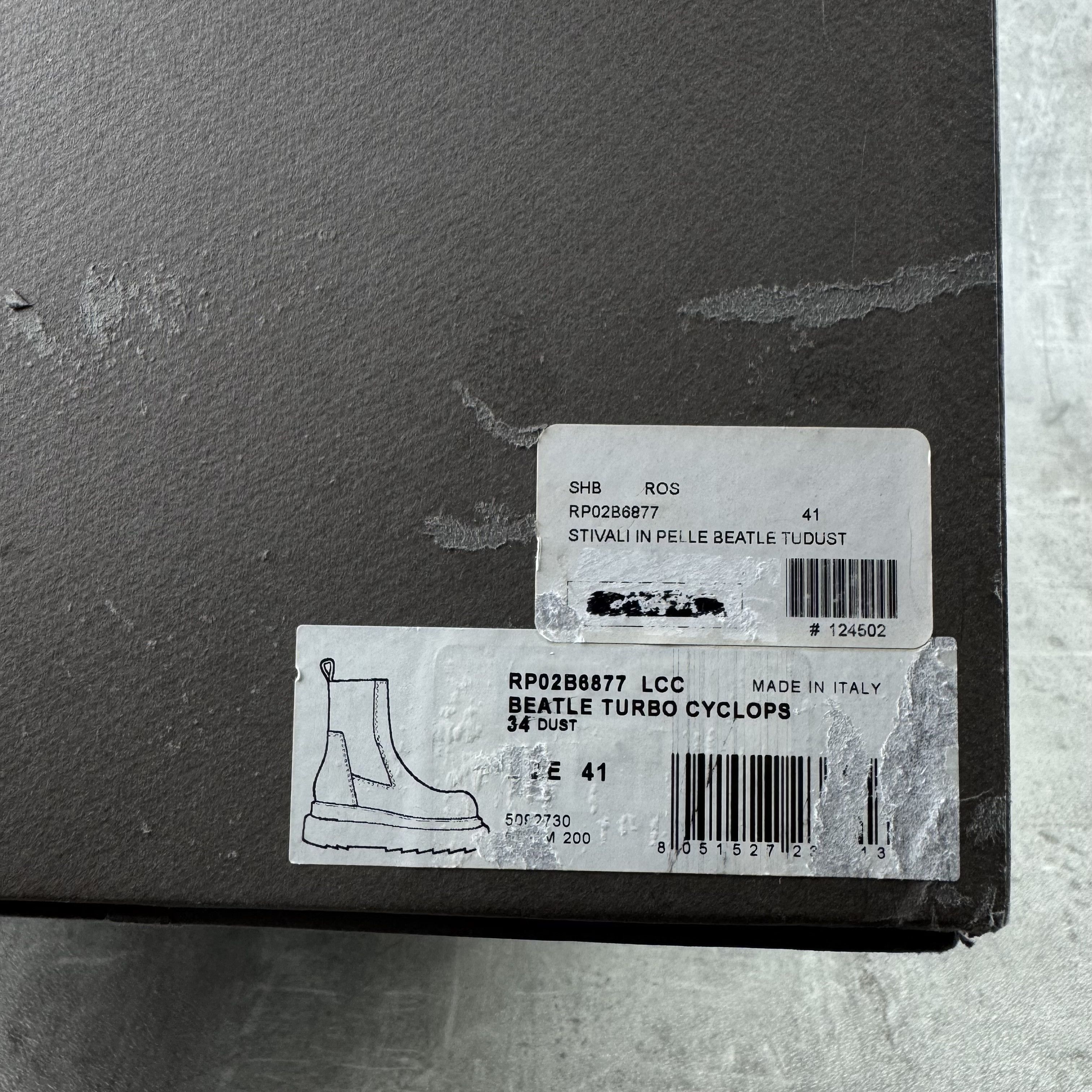 Rick Owens RICK OWENS Beatle Turbo Cyclops Boots Suede Dust Size US 8 / EU 41 - 13 Thumbnail