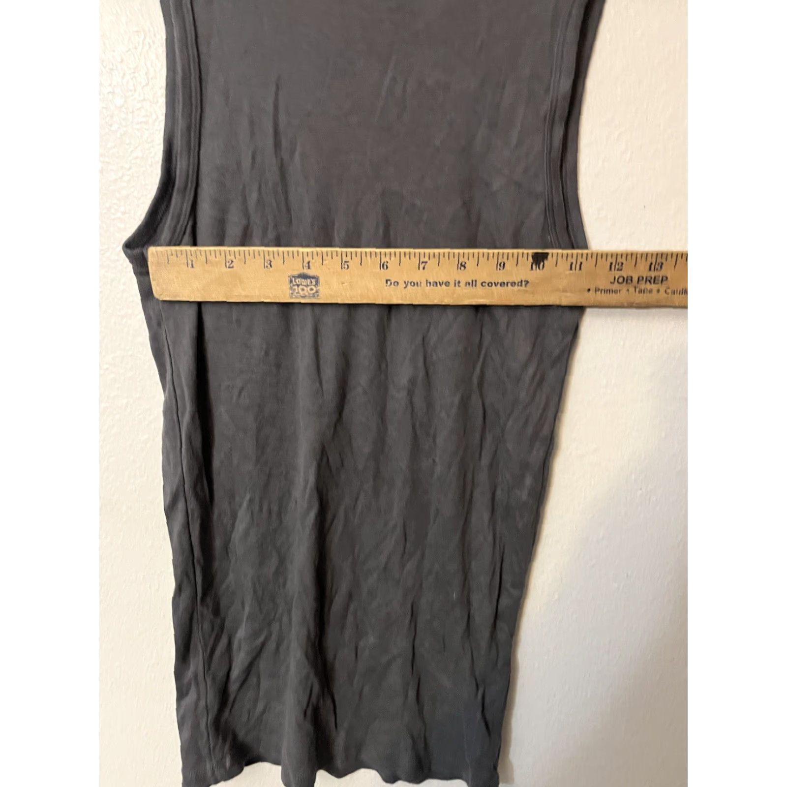 Gap Gap Women Tank Top Blouse - Gray Sleeveless V-Neck Knit Linen Blend Cotton Modal - L (Adult) Bohemian Casual Shirt Size L / US 10 / IT 46 - 5 Thumbnail
