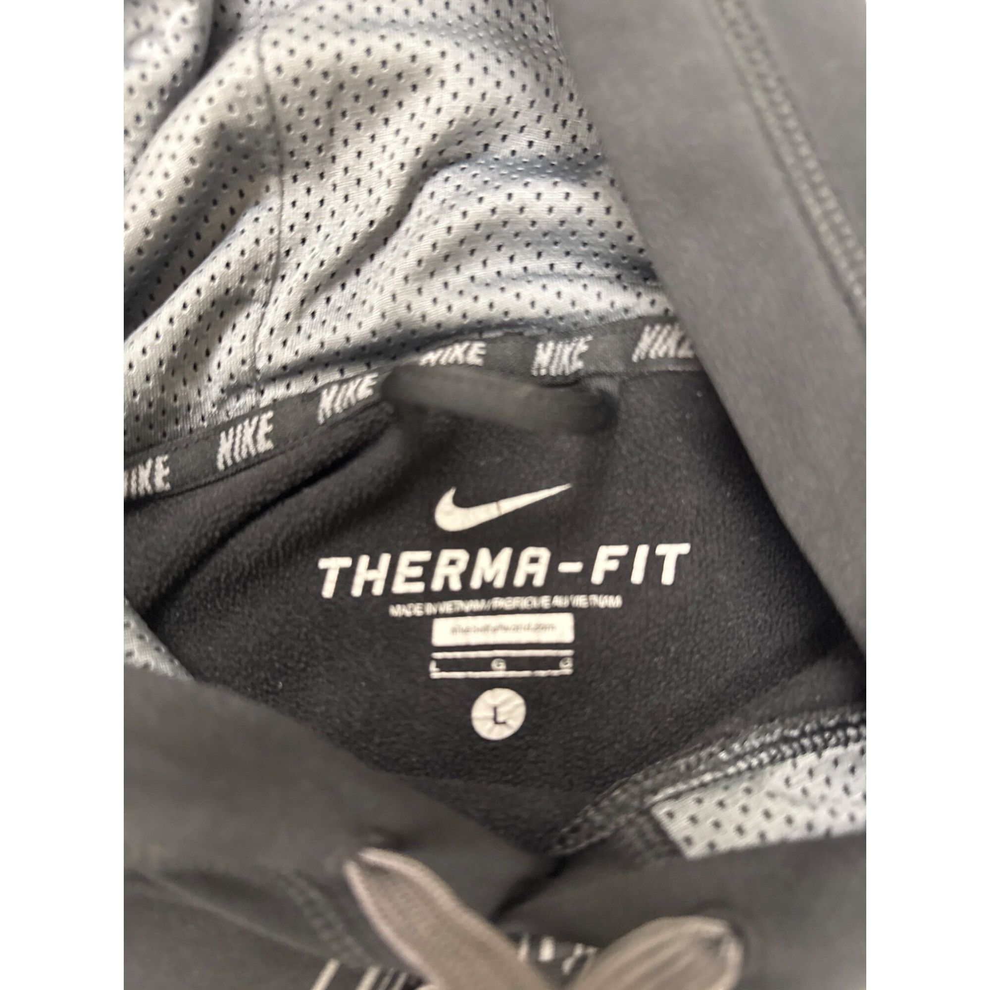 Nike Nike Therma-Fit Mens Black & Gray Hoodie Sweater L SKU 7428 Size US L / EU 52-54 / 3 - 6 Thumbnail