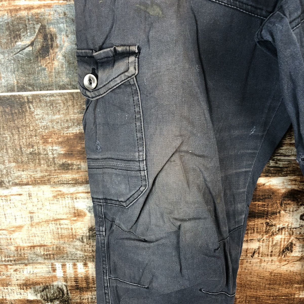 Japanese Brand DL Japanese Brand Dark Blue Cargo Multipocket Pants #C717 Size US 30 / EU 46 - 9 Thumbnail