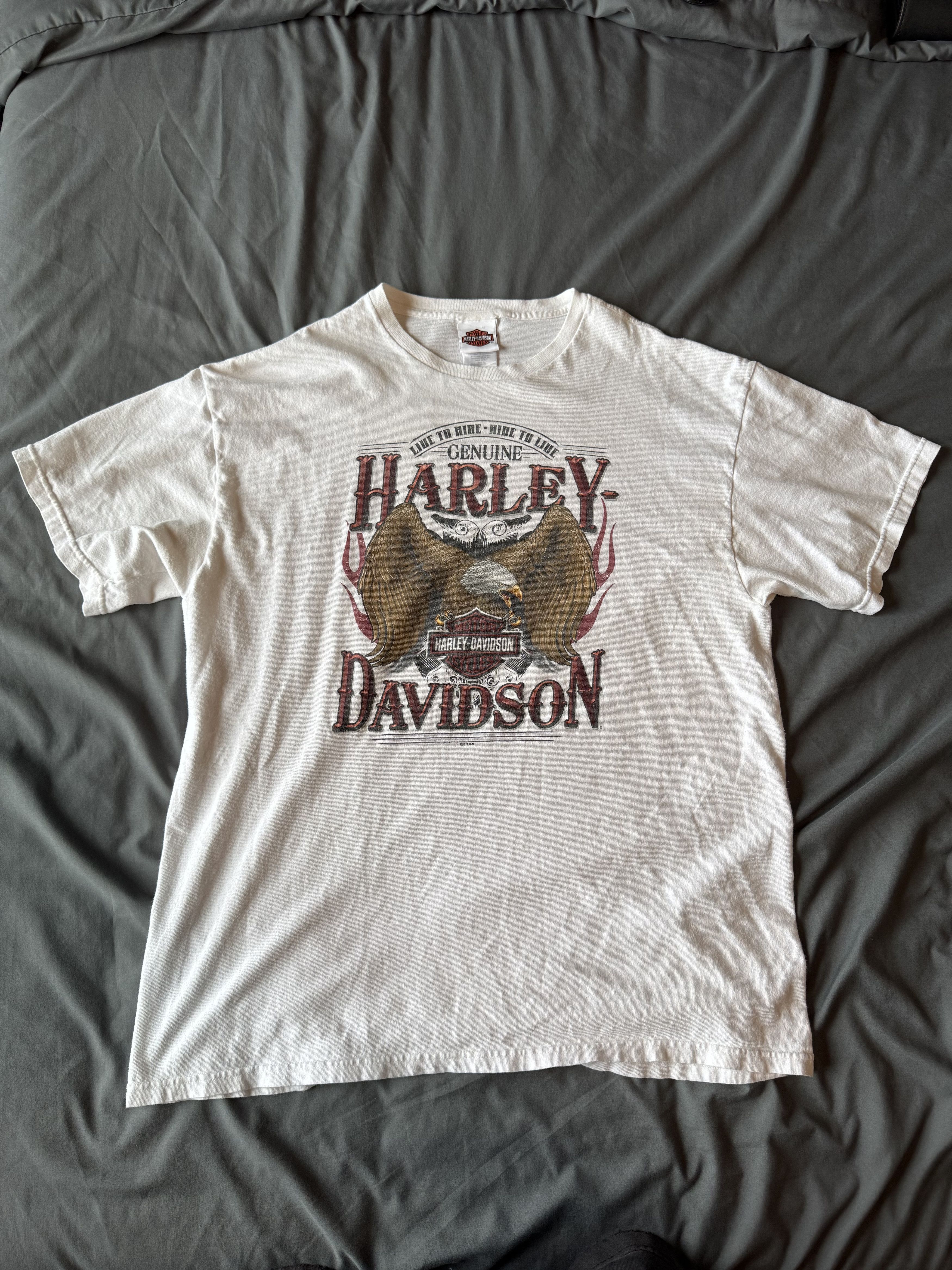 Harley Davidson White Harley-Davidson Size US L / EU 52-54 / 3 - 1 Thumbnail