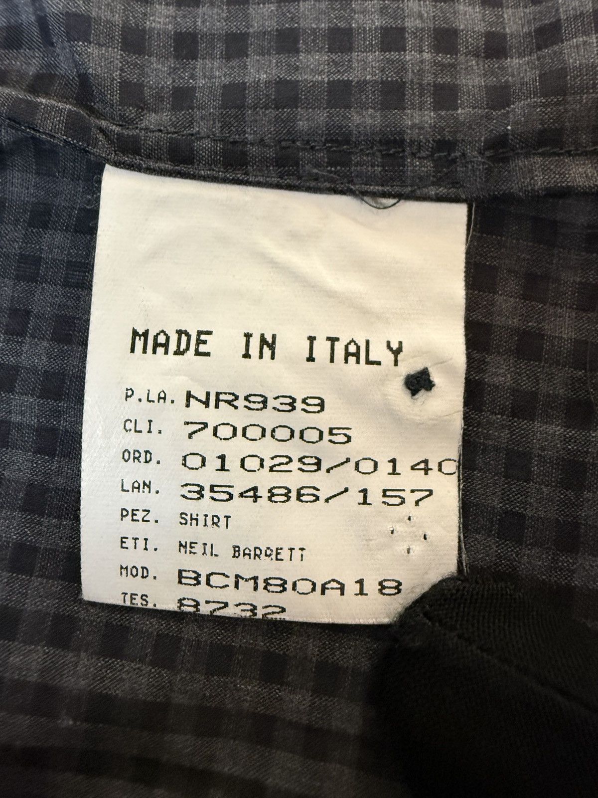 Neil Barrett NEIL BARRETT Military Utility Shirt-Dark Charcoal Gingham XL Size US XL / EU 56 / 4 - 15 Thumbnail