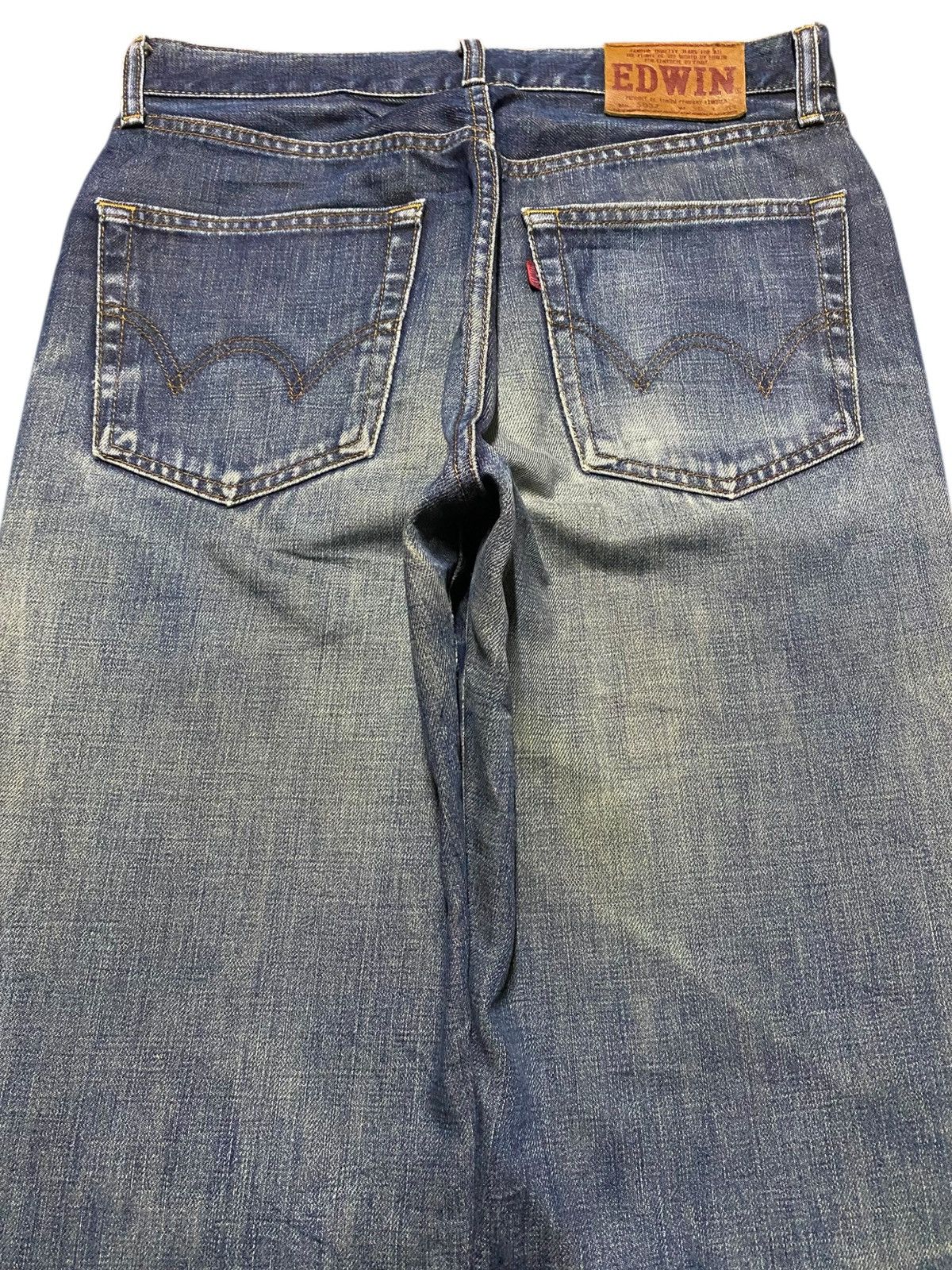 Edwin Vintage Japanese Edwin 503 Distressed Mud Wash Loose Jeans Size US 30 / EU 46 - 4 Thumbnail