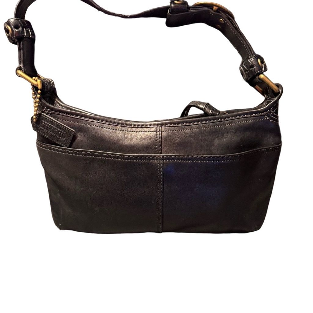 Coach Coach Bleeker Shoulder Bag 2007 Black Leather EUC Size ONE SIZE - 2 Thumbnail
