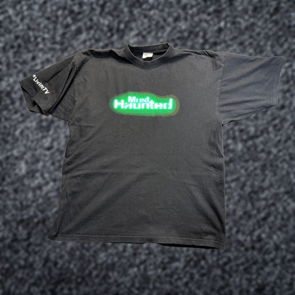 Vintage Vintage GC Ultimate Most Haunted Living TV 2002 black shirt mens size XL Size US XL / EU 56 / 4 - 1 Thumbnail