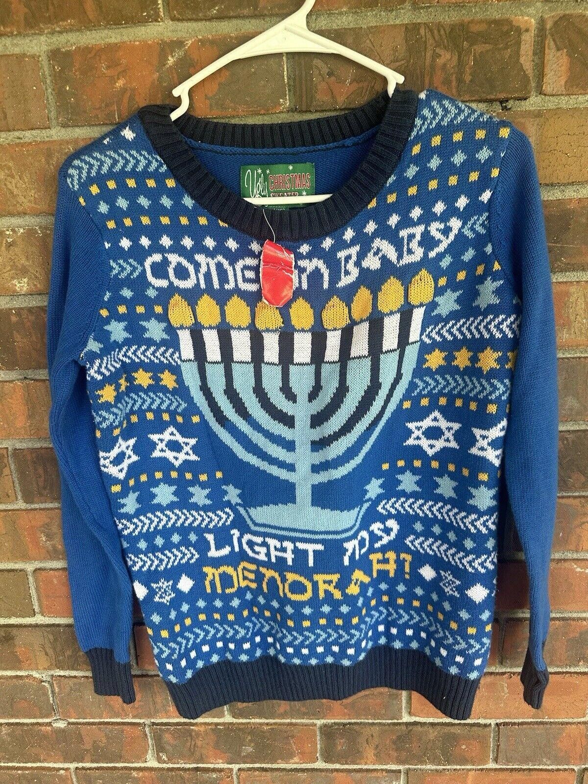 Designer menorah ugly christmas sweater Size XS New But Laundered Size XS / US 0-2 / IT 36-38 - 2 Thumbnail