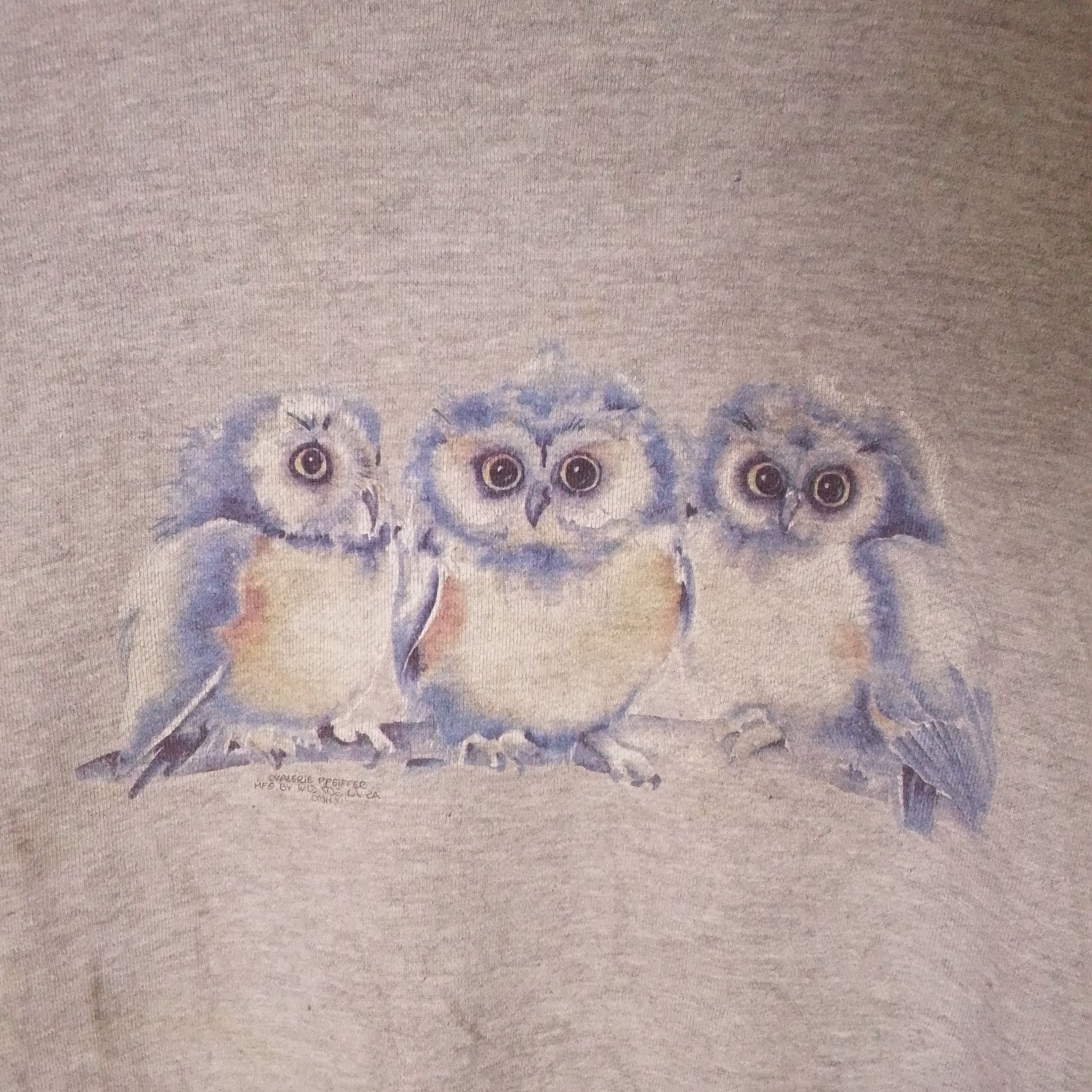 Vintage Vintage 90s Owl Sweatshirt Size US M / EU 48-50 / 2 - 3 Thumbnail