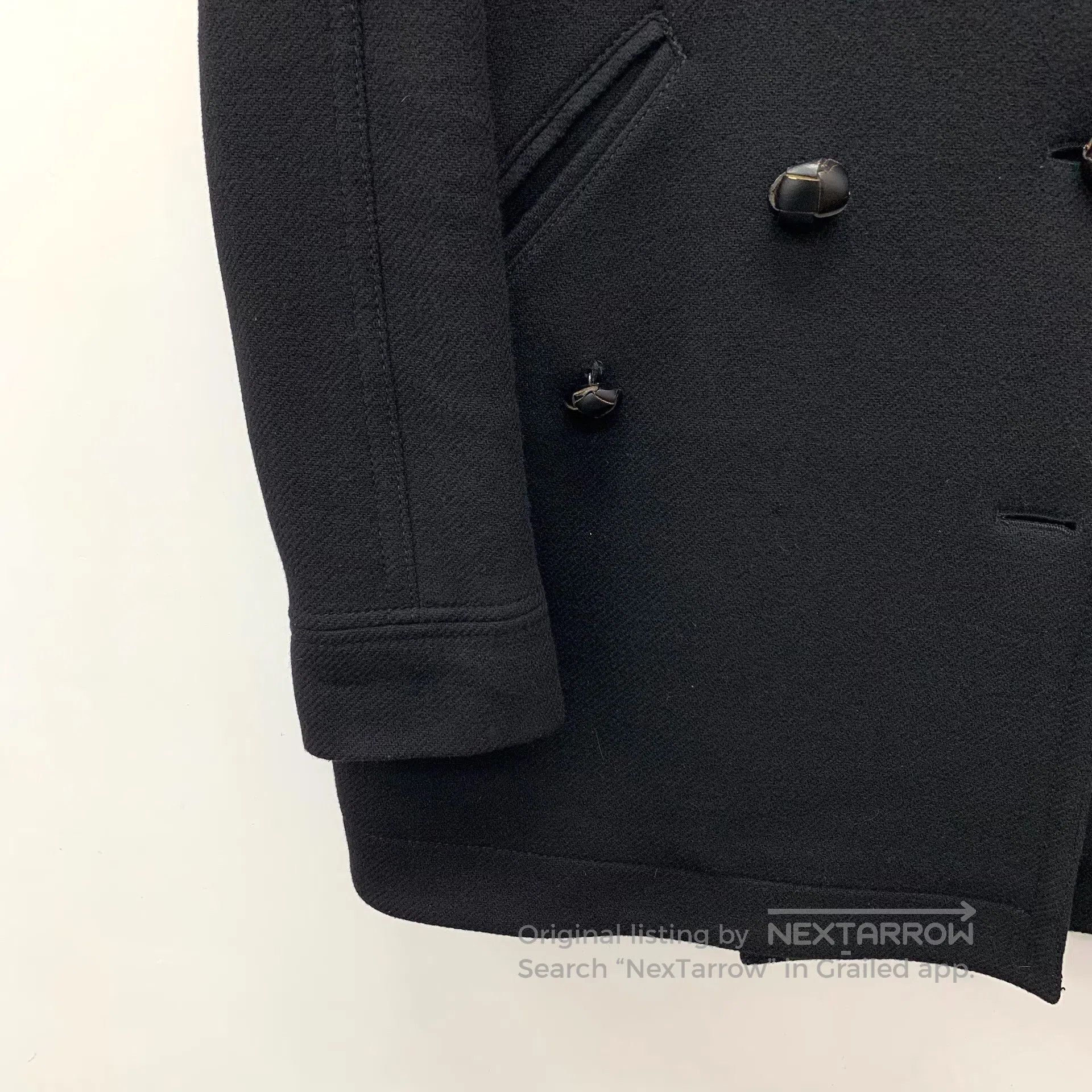 Burberry Burberry Black wool lapel double-breasted long sleeve coat Size US S / EU 44-46 / 1 - 4 Thumbnail