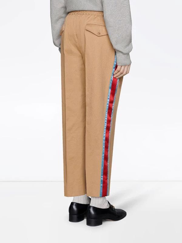Gucci GucciSide color stripe drawstring khaki pants casual pants Size US 34 / EU 50 - 7 Thumbnail