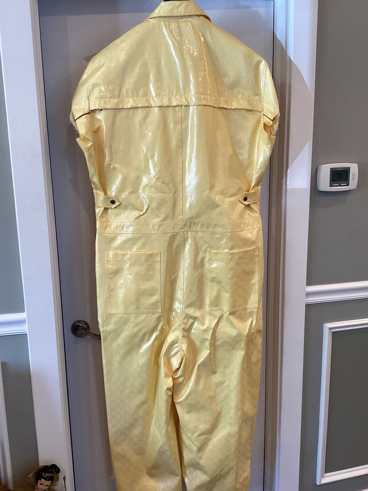 Gucci Gucci Yellow Patent Coated Cotton Sleeveless Utility Jumpsui Size US 44 / EU 60 - 3 Thumbnail