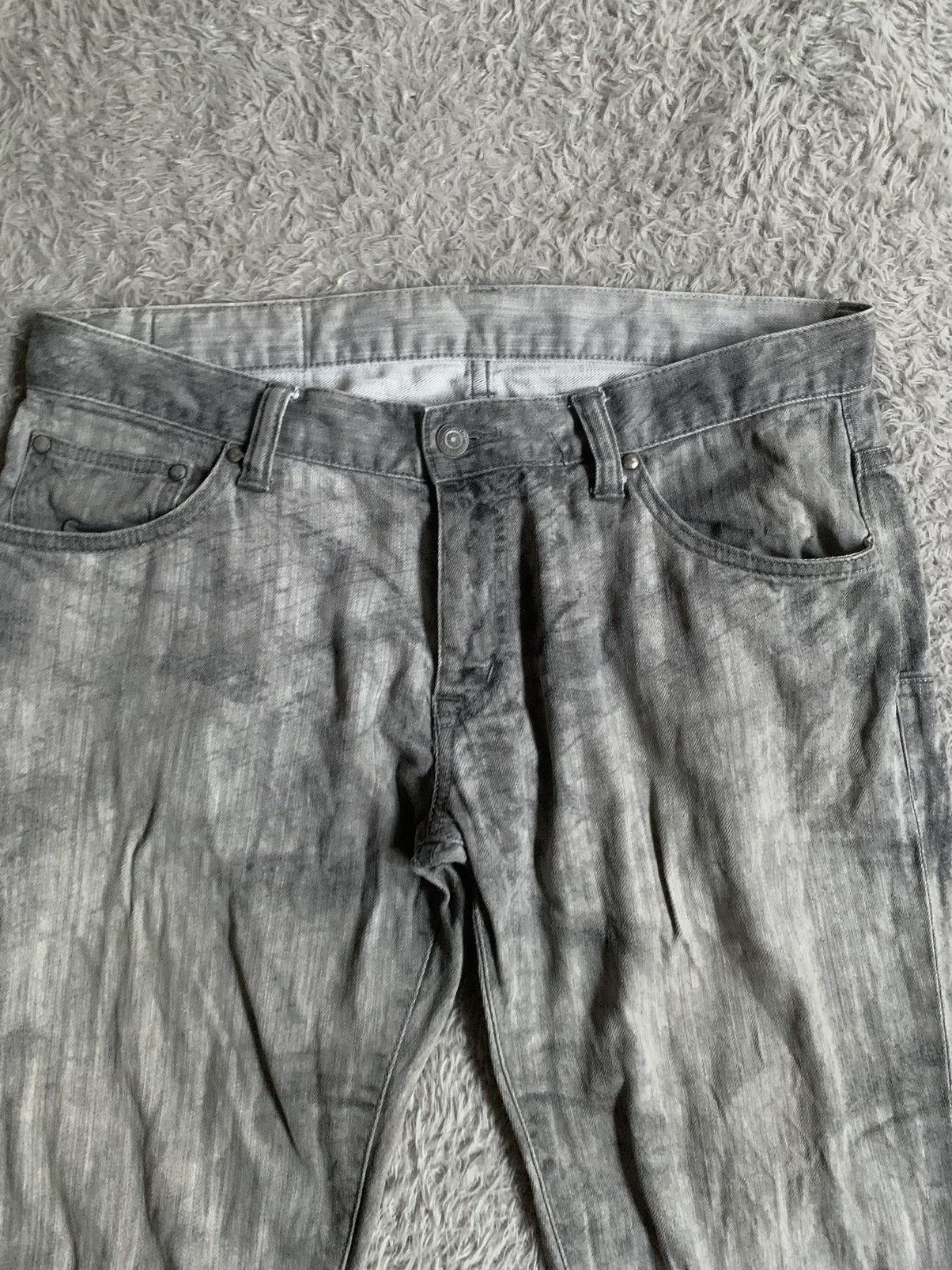 Japanese Brand Vintage Tornado Mart Cut Spiral Mud Wash Jeans pant Size US 34 / EU 50 - 2 Thumbnail