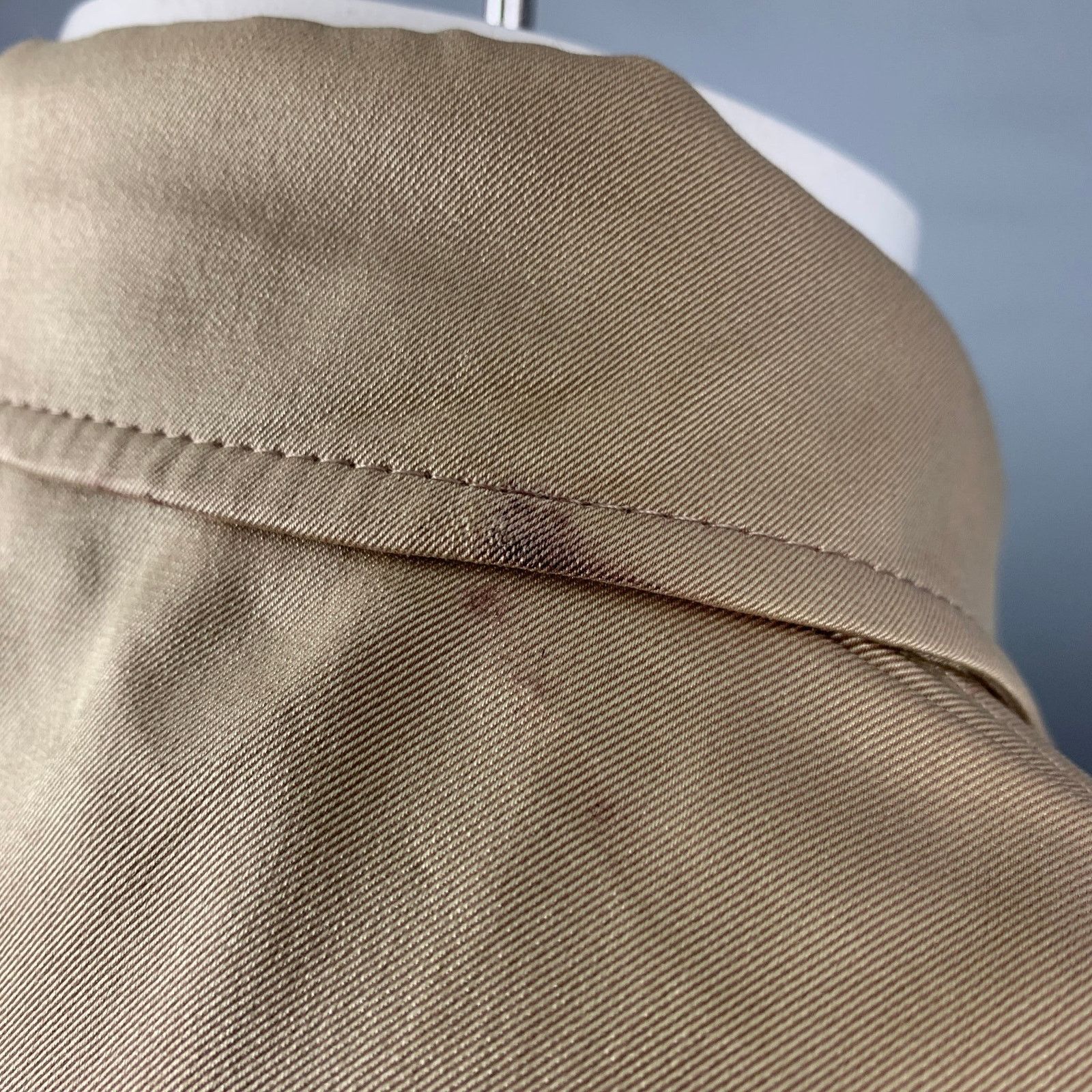 Prada PRADA Size XL Beige Solid Silk Blend Zip & Velcro Jacket Size US XL / EU 56 / 4 - 4 Thumbnail