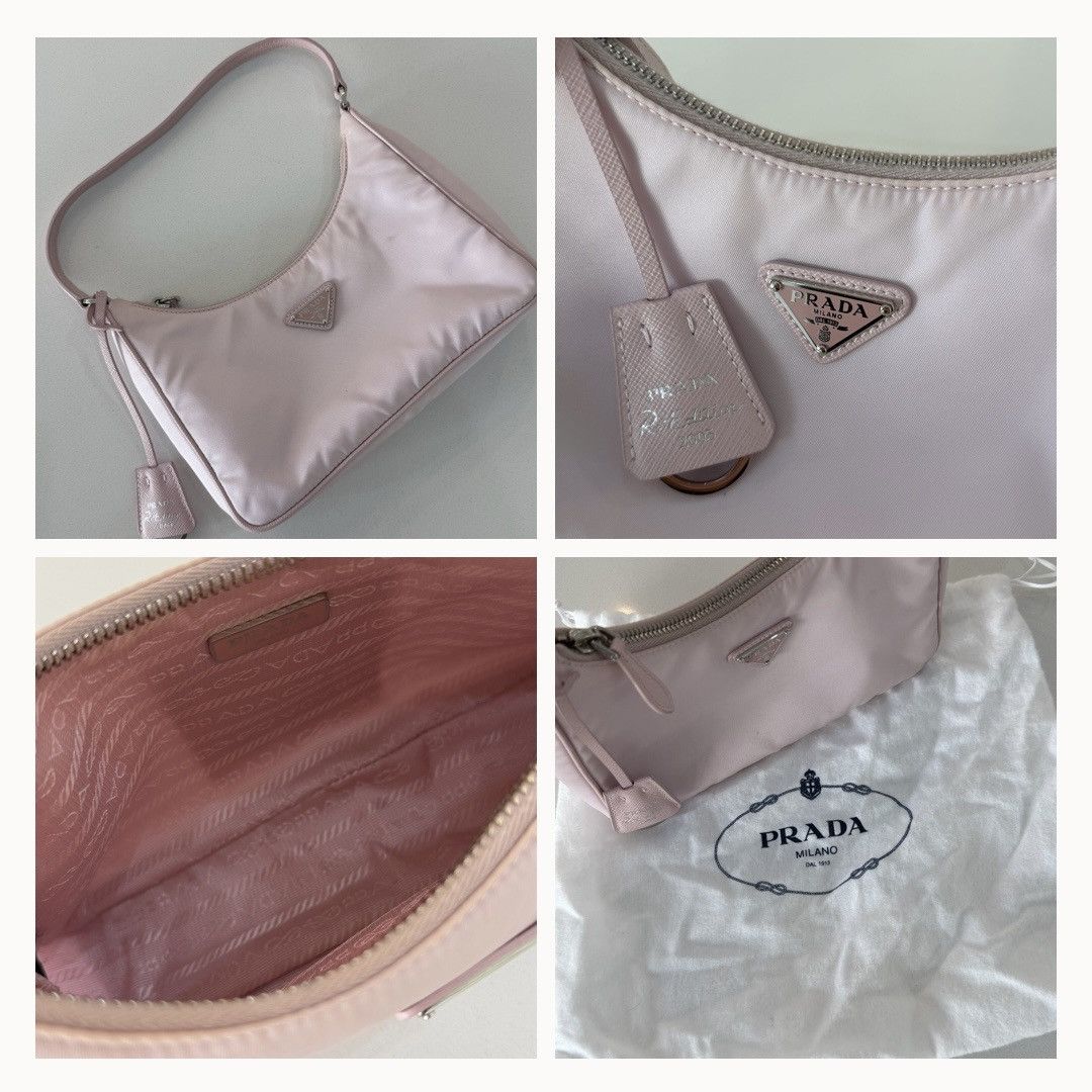 Prada Prada Re-Nylon & Saffiano leather bag in Alabaster Pink Size ONE SIZE - 1 Thumbnail