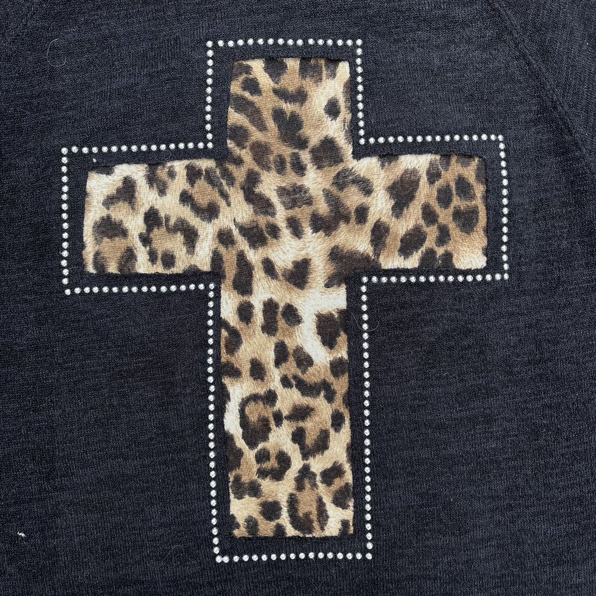 If Six Was Nine × Japanese Brand × Le Grande Bleu (L.G.B.) 2000s Knick Knack Cross Leopard Gothic Lgb Punk Long Sleeve Size US L / EU 52-54 / 3 - 4 Thumbnail
