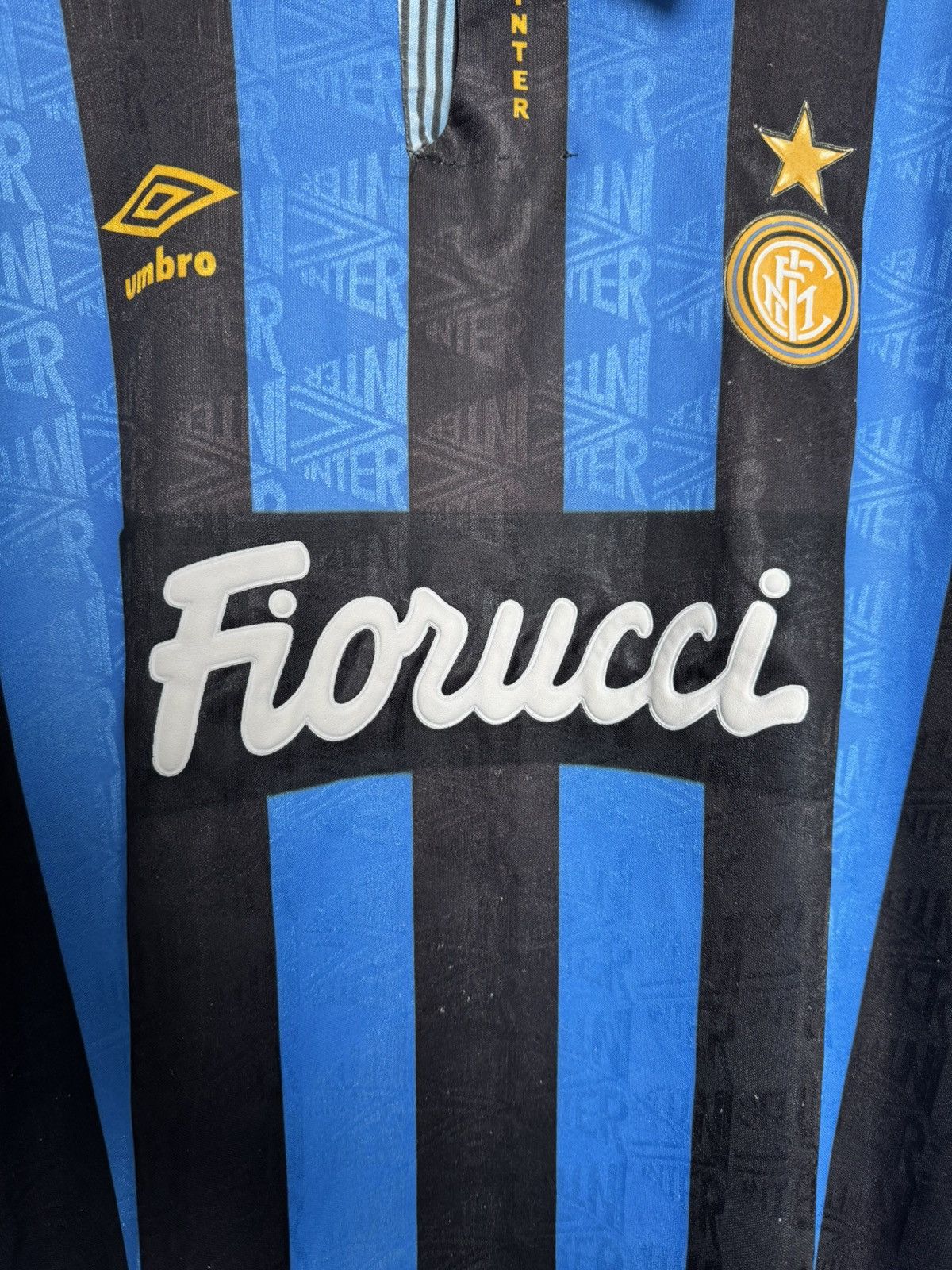 Umbro Vintage Inter Milan 1992-94 Home Umbro Jersey Shirt Size US L / EU 52-54 / 3 - 9 Thumbnail