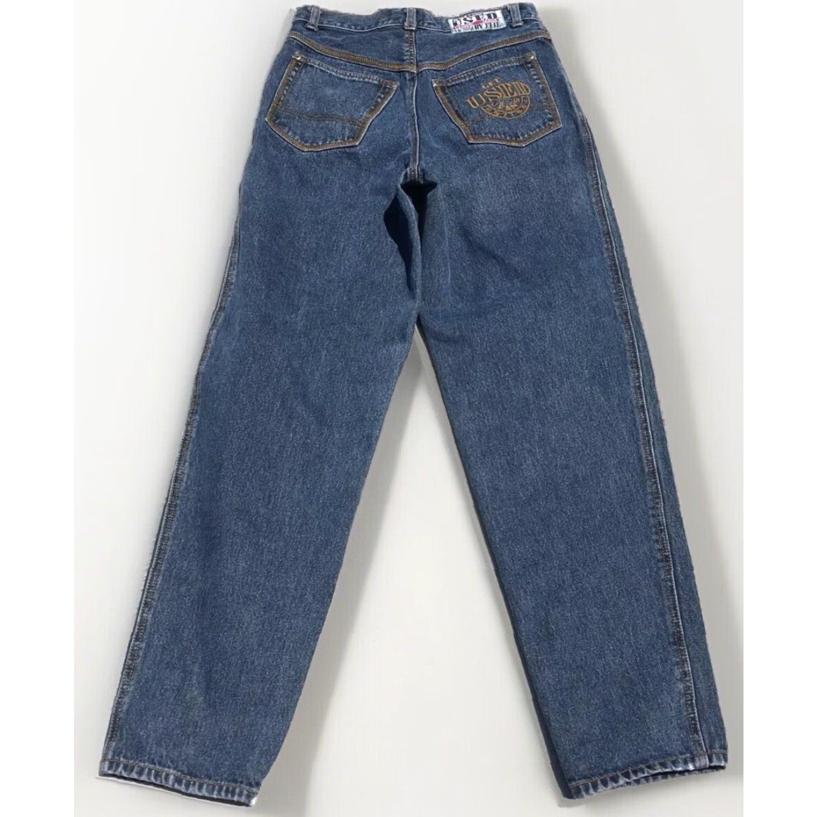 Vintage VINTAGE Get Used Jeans 90s Hip Hop Denim Blue 29 in Waist Mens Womens 1990s Size 29" - 6 Thumbnail