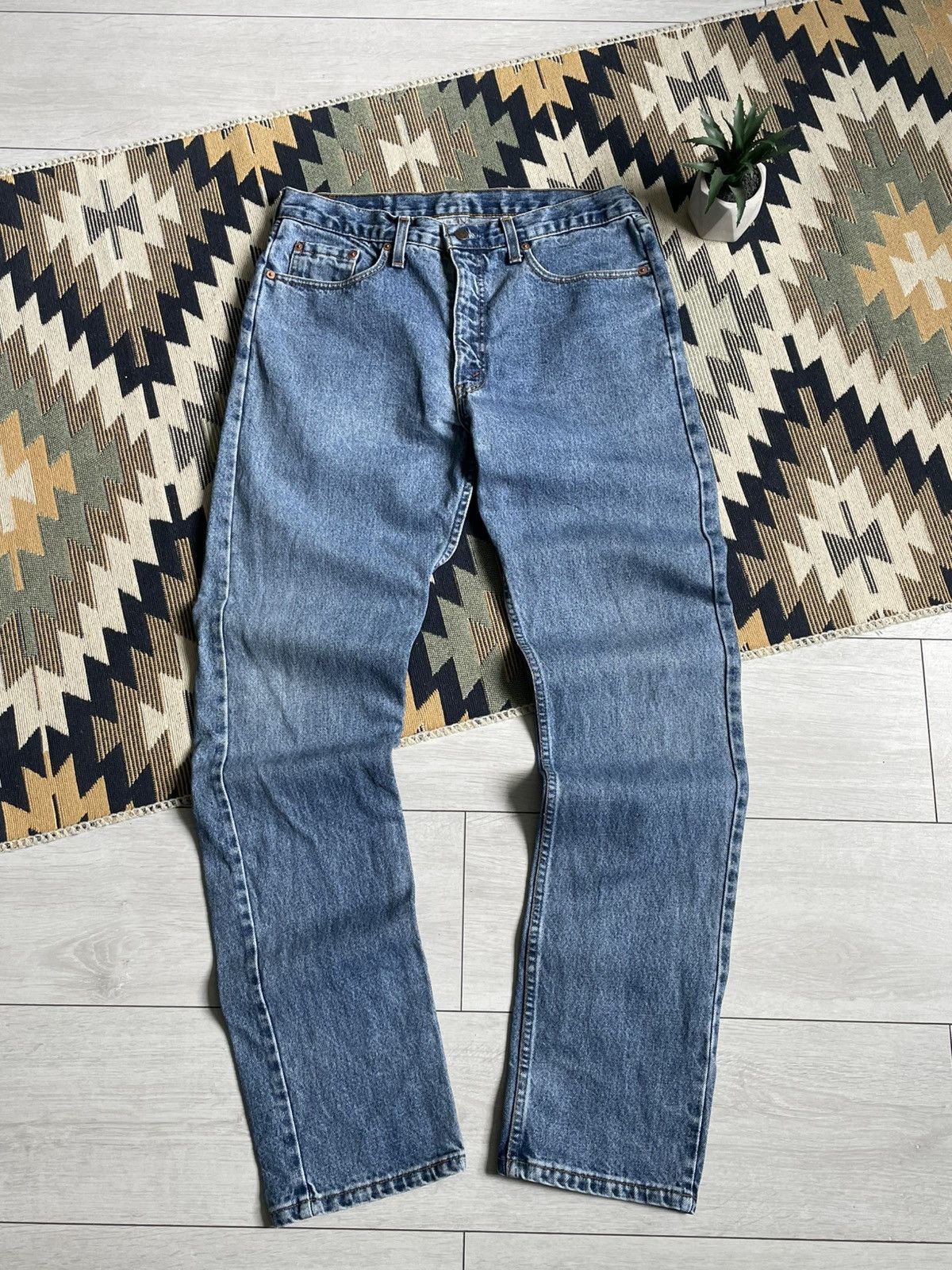 Levi's × Vintage Vintage Levi’s 511 Orange Tab Denim Blue Jeans Size US 34 / EU 50 - 6 Thumbnail