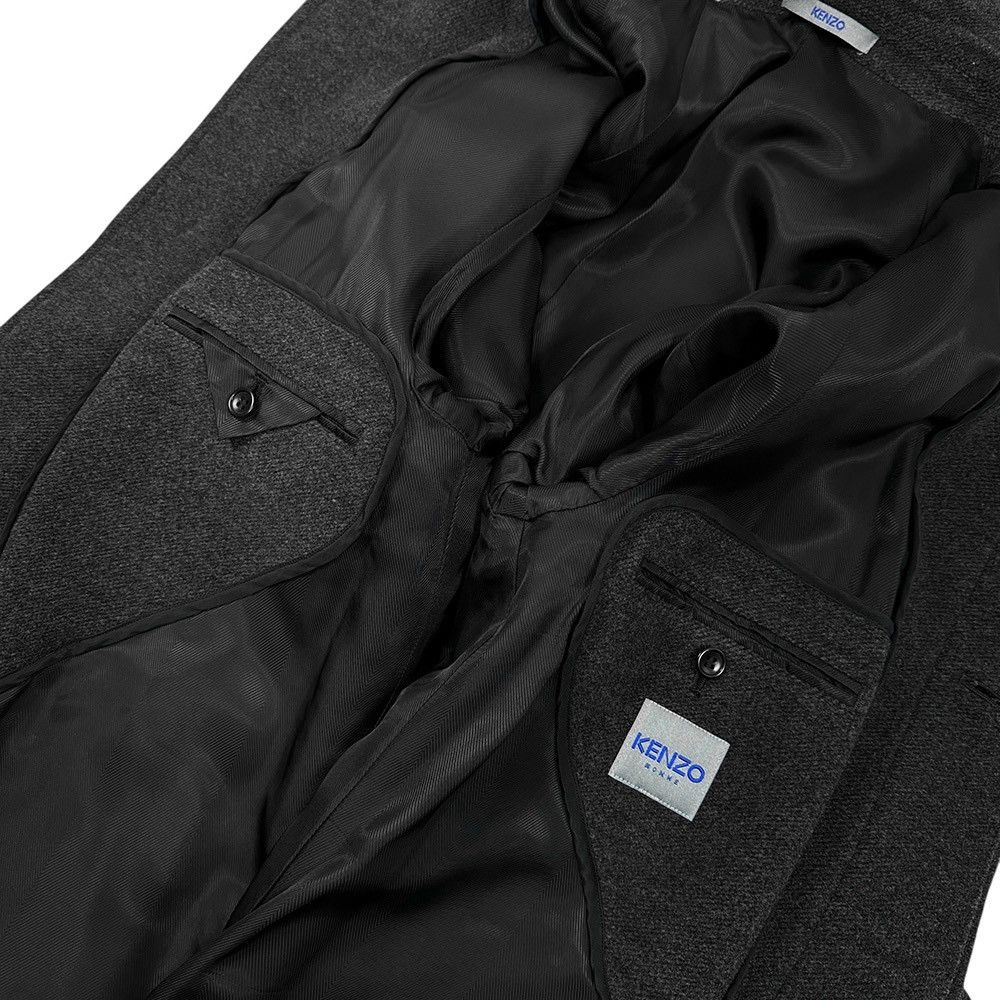 Kenzo 90s KENZO HOMME wool long coat, size 3, dark gray, Balmacaan Size US L / EU 52-54 / 3 - 5 Thumbnail