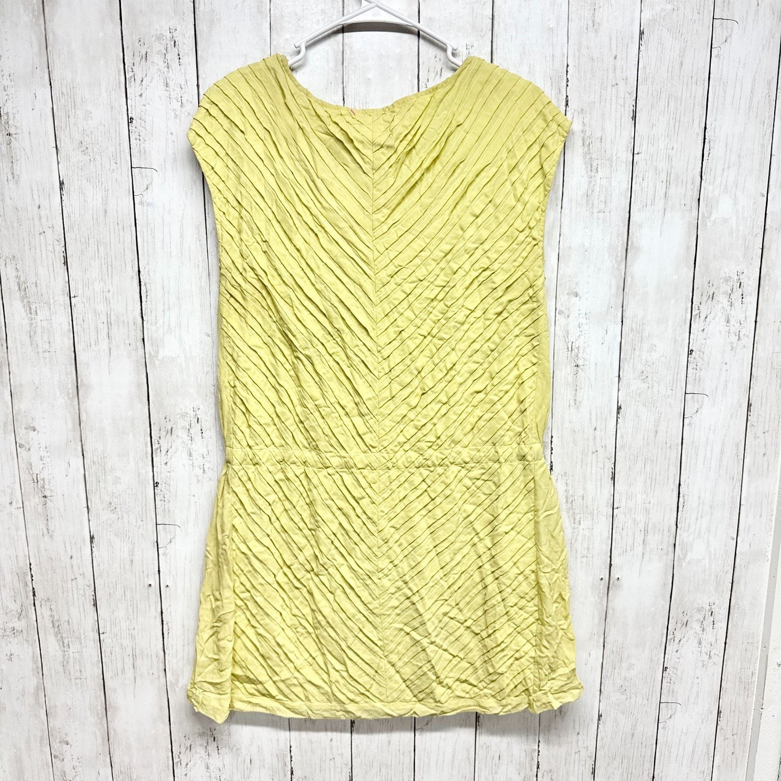 Rag & Bone Rag & Bone Dress Size 2 Yellow Crepe Short Sleeve Tie Mini Size XS / US 0-2 / IT 36-38 - 4 Thumbnail