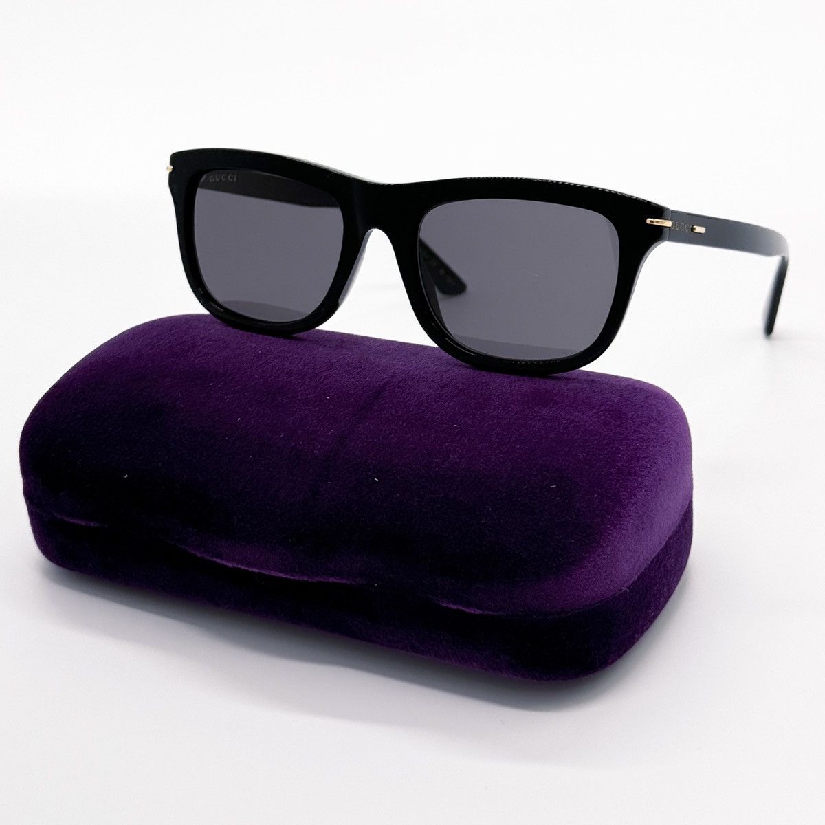 Gucci NEW GUCCI GG1444S 001 SQUARE BLACK GREY MEN SUNGLASSES GUCCI Size ONE SIZE - 3 Thumbnail