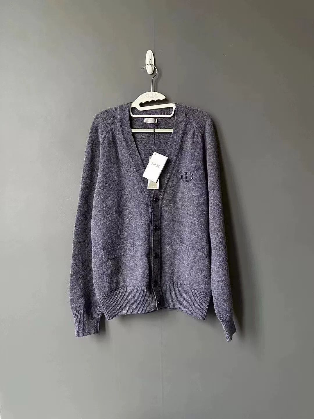 Dior Dior Taro Purple CD Embroidery Cardigan Size L / US 10 / IT 46 - 1 Thumbnail