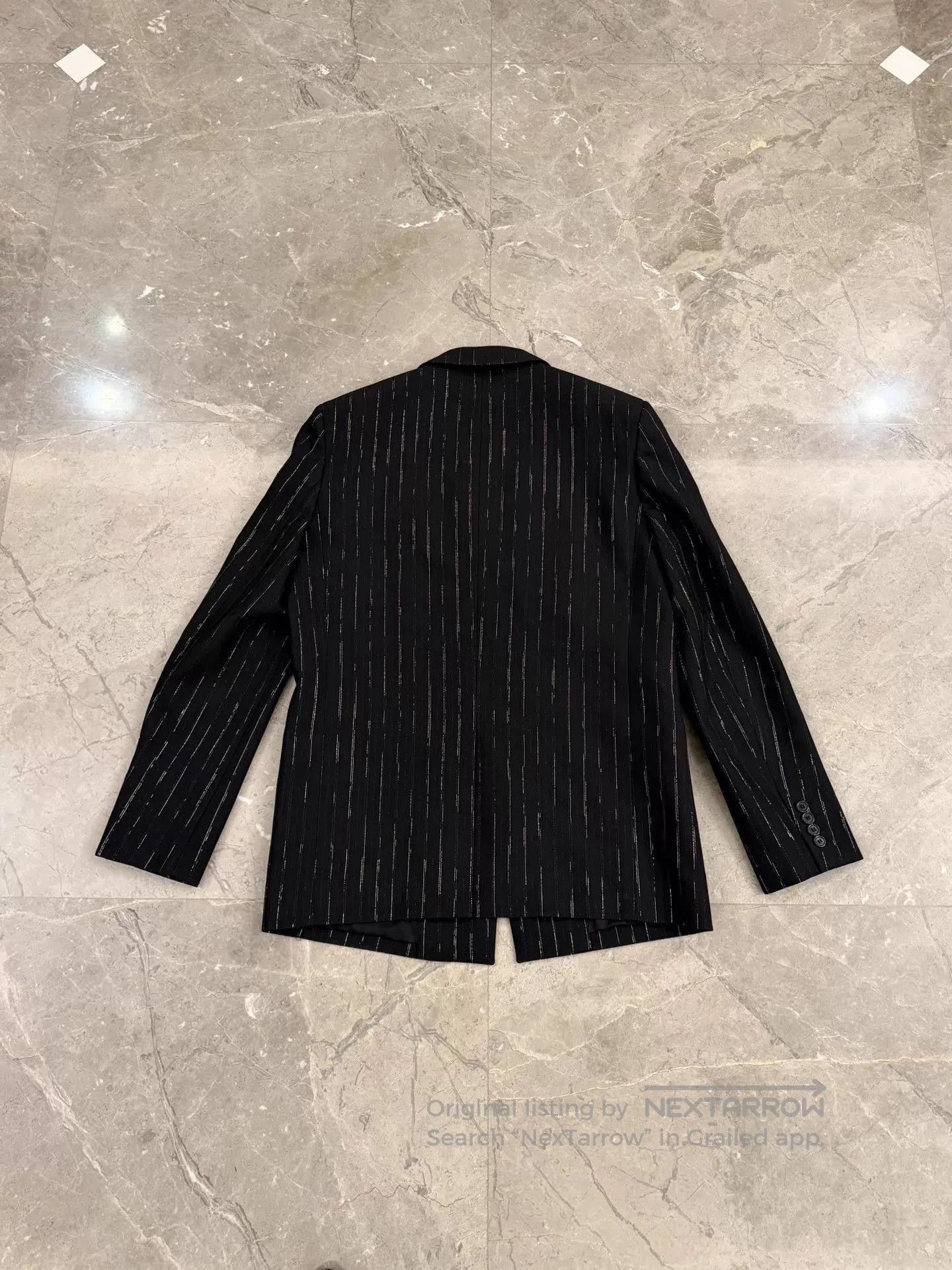 Saint Laurent Paris Black Pinstriped Single. Size US L / EU 52-54 / 3 - 3 Thumbnail