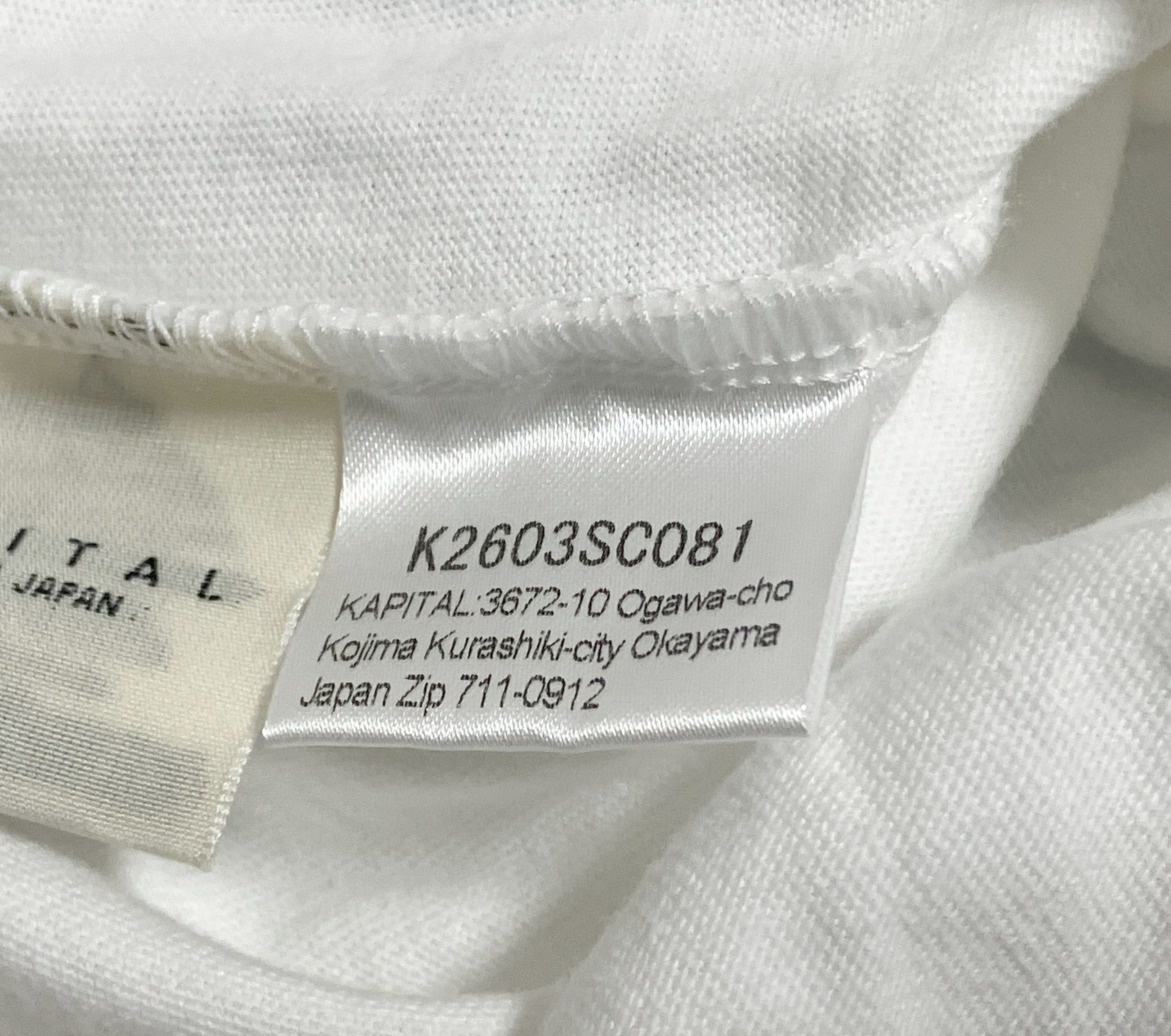 Kapital Kapital 20 Tenjiku PECKISH BORO PIECE crew t-shirt Tee white Size US XL / EU 56 / 4 - 10 Thumbnail