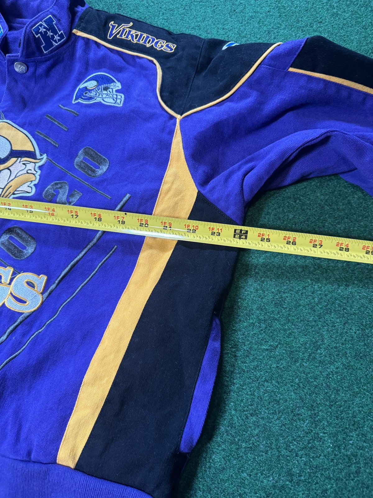 NFL INSANE Y2K Minnesota Vikings Varsity Nascar Kids 2XL Jacket Size XS / US 0-2 / IT 36-38 - 4 Thumbnail