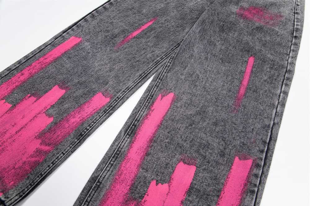 Japanese Brand × Jean Heavy contrast color splash ink distressed jeans y2k Size US 32 / EU 48 - 6 Thumbnail