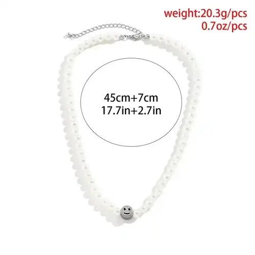 Other Pendant smile pearl necklace Size ONE SIZE - 4 Thumbnail