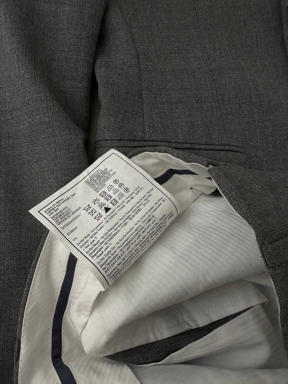 Suitsupply × Vintage Vintage Suitsupply Brescia Spalla Ferrara Gray Mens 42 Suit Size 42S - 12 Thumbnail