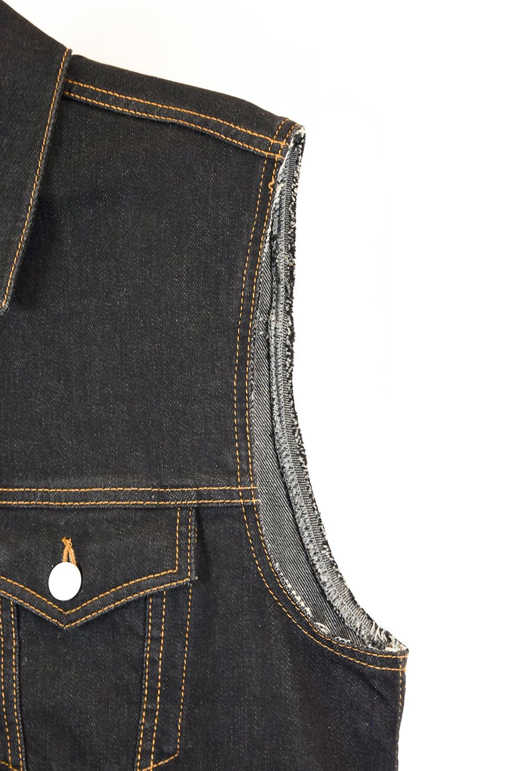 Acne Studios Acne Studios Sleeveless Raw Denim Trucker Vest – Size L Size US L / EU 52-54 / 3 - 9 Thumbnail