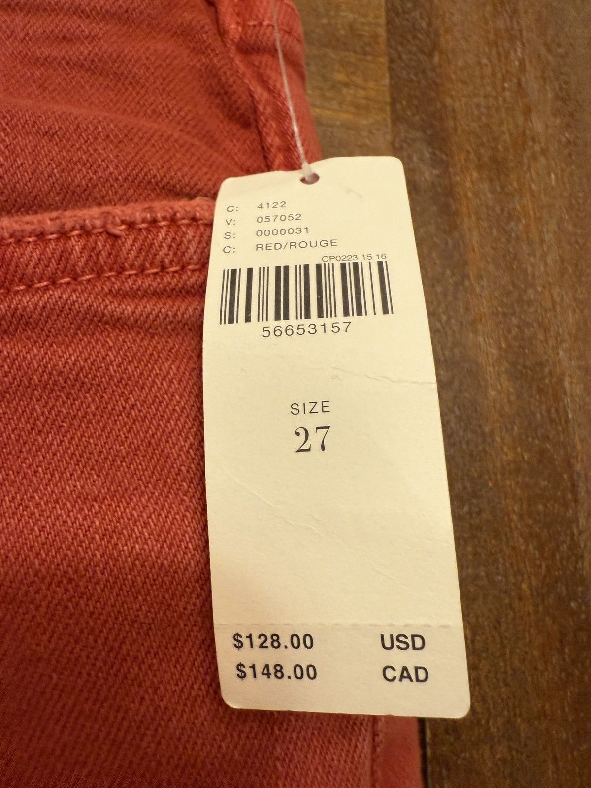 Anthropologie Anthropologie Pilcro Straight Red Orange Distressed Jeans 2 Size 27" / US 4 / IT 40 - 2 Thumbnail
