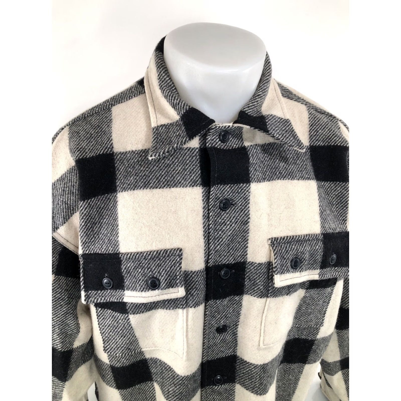Polo Ralph Lauren POLO / RALPH LAUREN Shirt Jacket MCKINNEY Wool Blend Flannel XL 2X 3X Men Black Beige Size US XL / EU 56 / 4 - 2 Thumbnail
