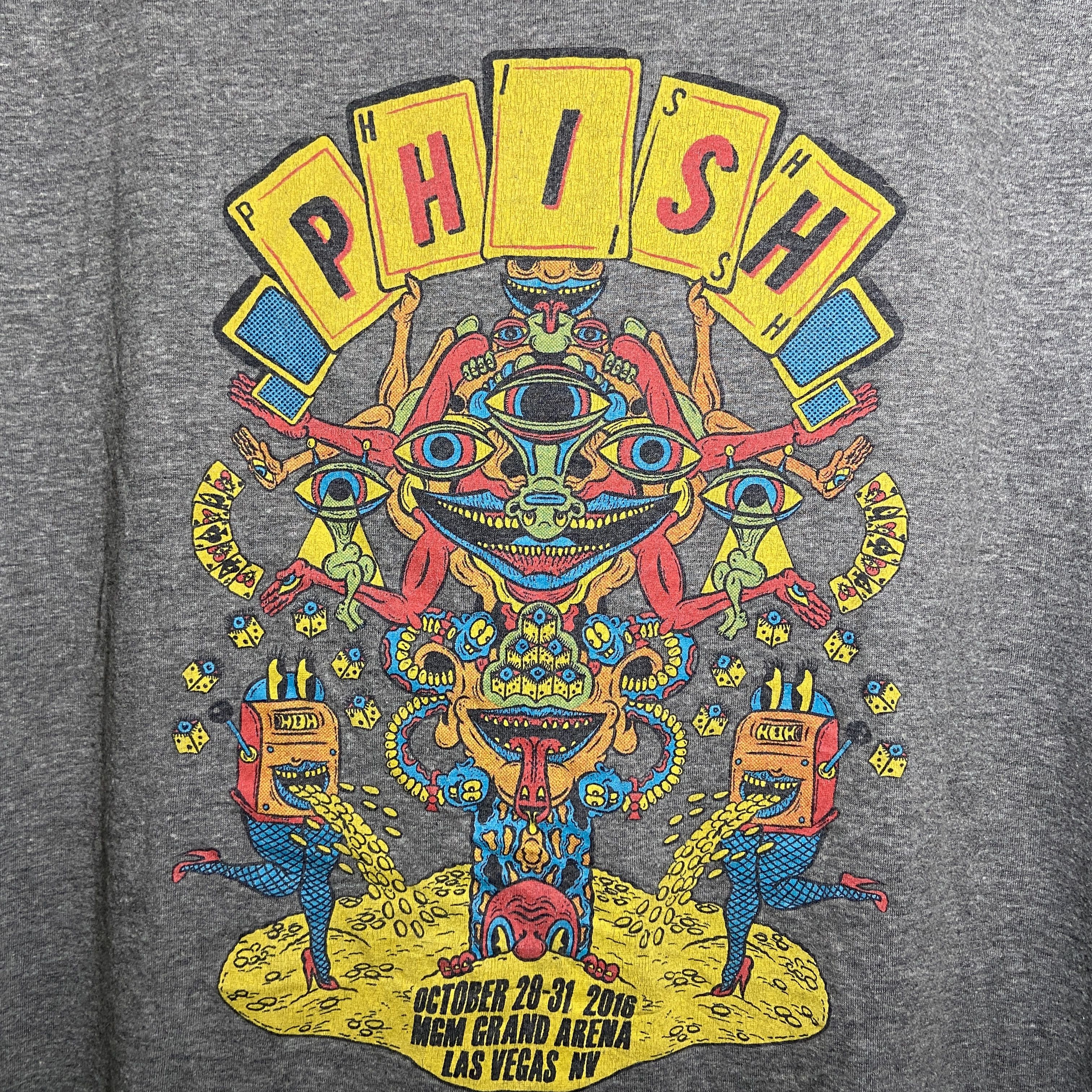 Band Tees × Vintage Phish Tour Shirt 2016 Las Vegas Psychedelic Tri blend Rayon Size US L / EU 52-54 / 3 - 2 Thumbnail
