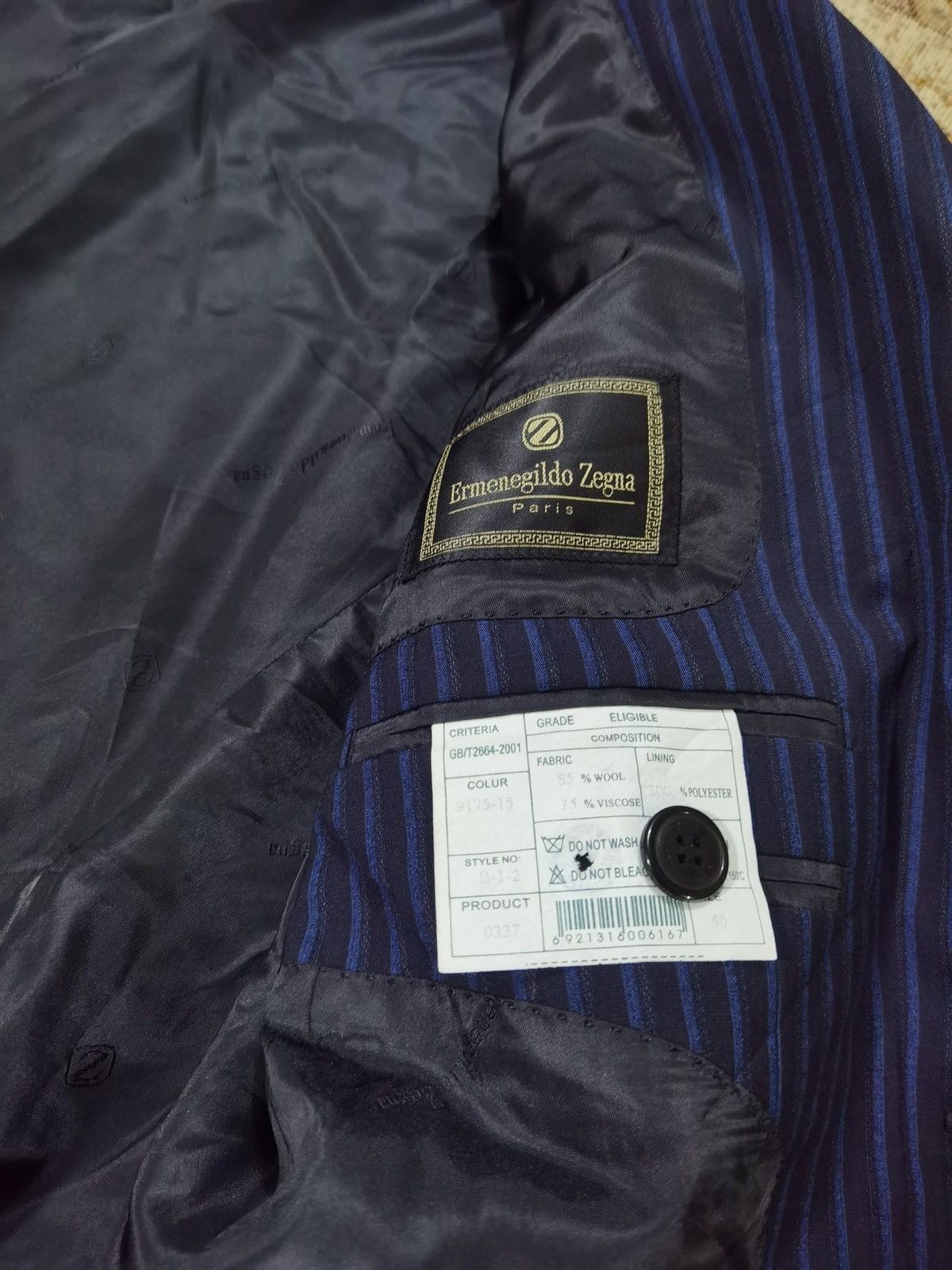 Ermenegildo Zegna Ermenegildo Zegna achillfarm blazer Stripe jacket Size 38L - 6 Thumbnail