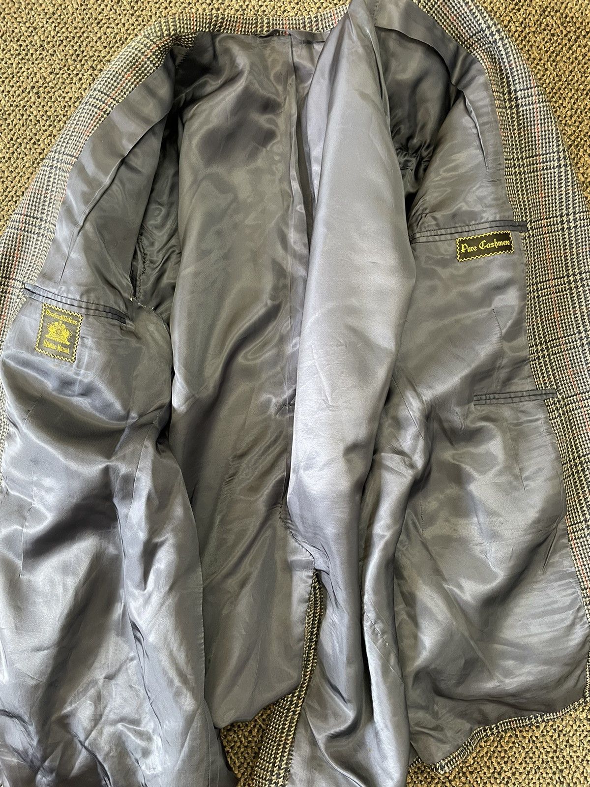 Oxxford Clothes × Vintage Cashmere Check Jacket Size 42R - 8 Thumbnail