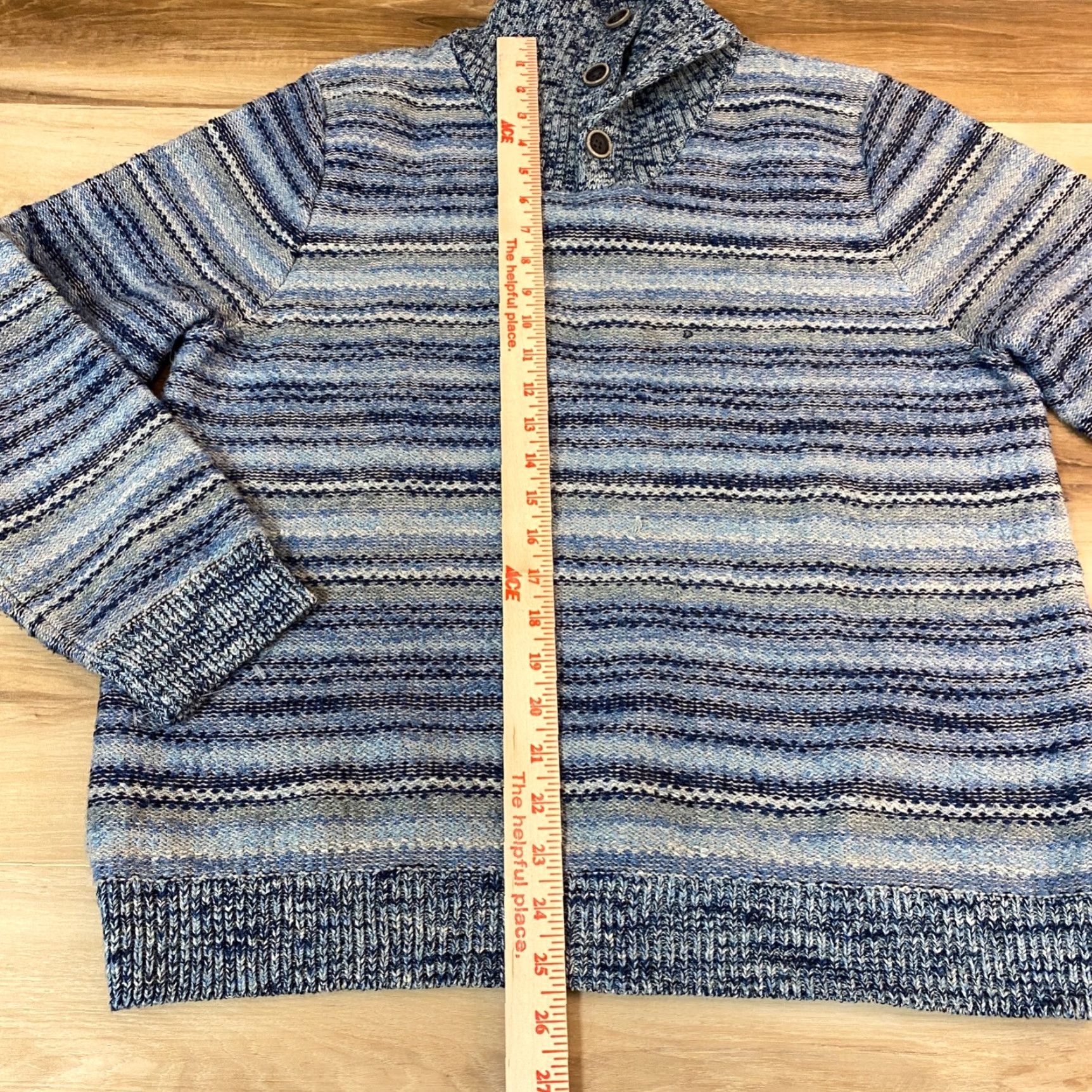 Tommy Bahama Tommy Bahama Sweater Mens Medium Indigo Blue Quarter Button Pullover Woven Size US M / EU 48-50 / 2 - 4 Thumbnail