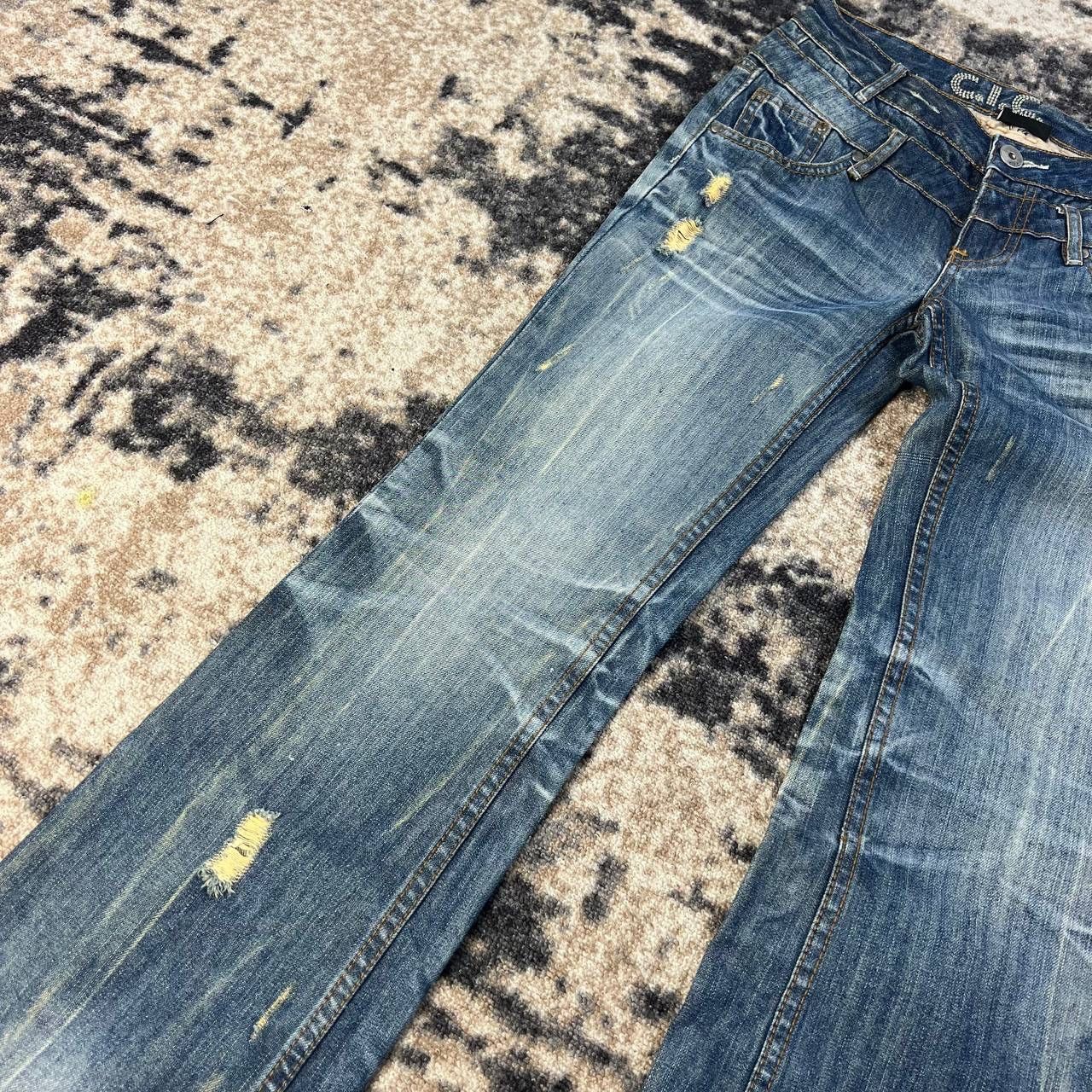 Japanese Brand Avant Garde Jqpanese Distressed Style Flared Jeans Size 27" / US 4 / IT 40 - 5 Thumbnail