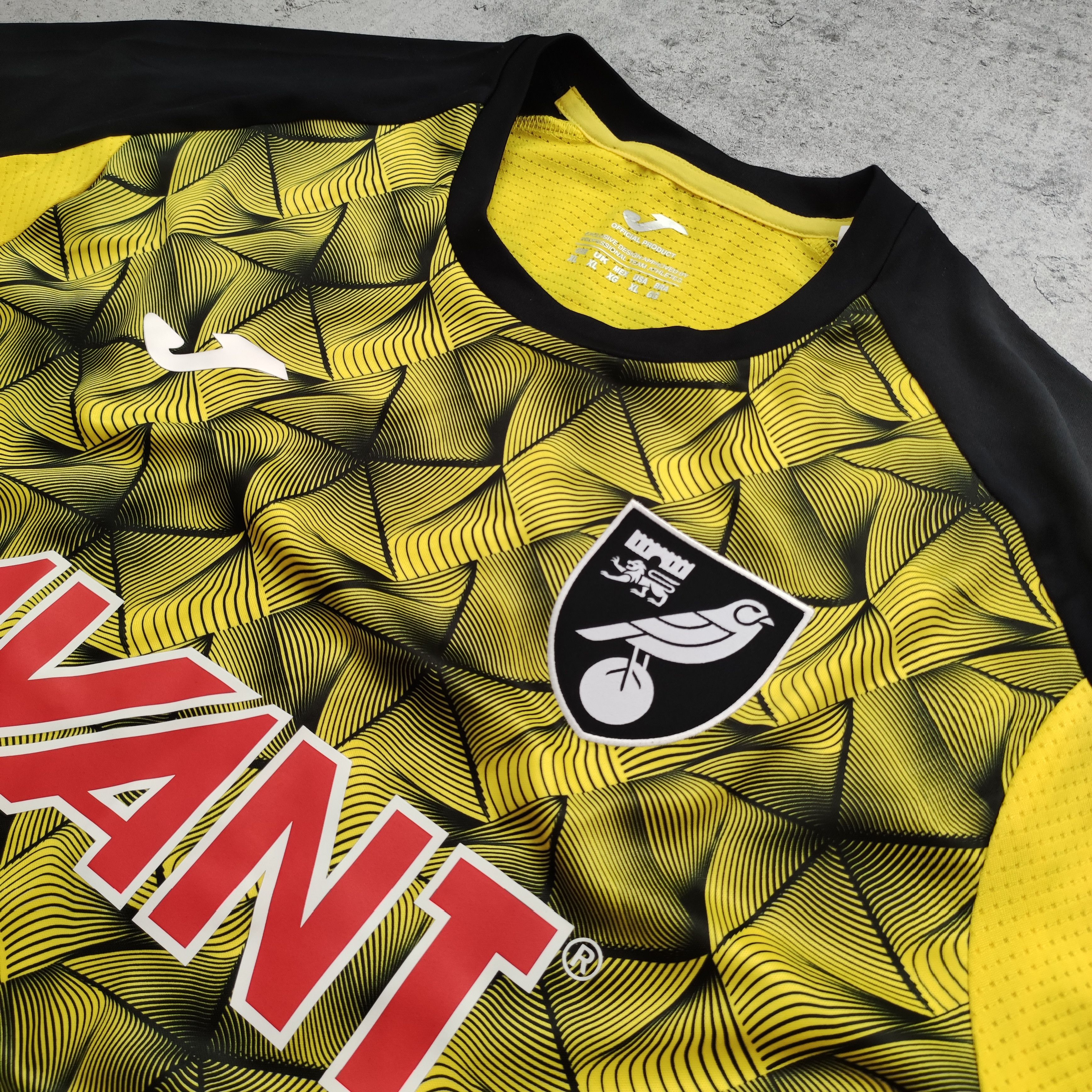 Vintage RARE Norwich City Joma x Football Yellow Match Jersey Size US XL / EU 56 / 4 - 5 Thumbnail