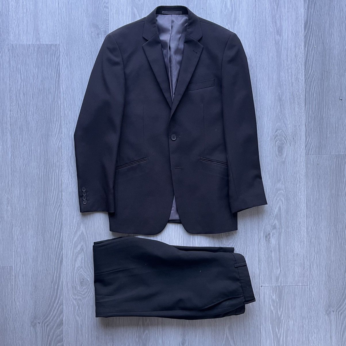 George George Black 2 Piece Suit Size 38R - 1 Thumbnail