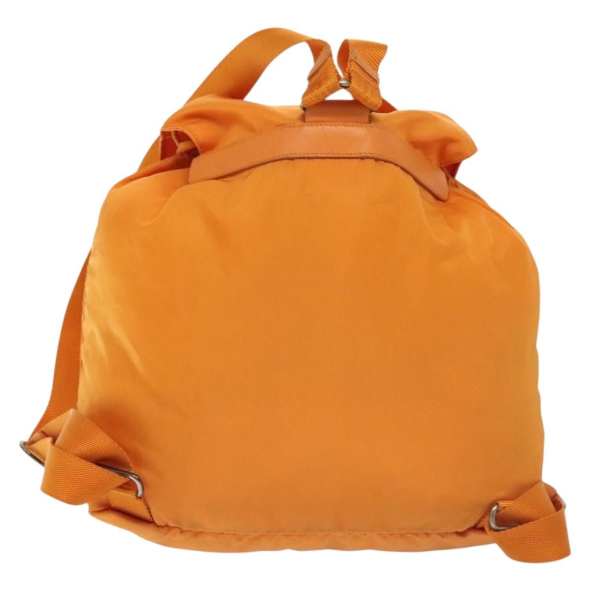 Prada PRADA Backpack Nylon Orange Silver Size ONE SIZE - 3 Thumbnail