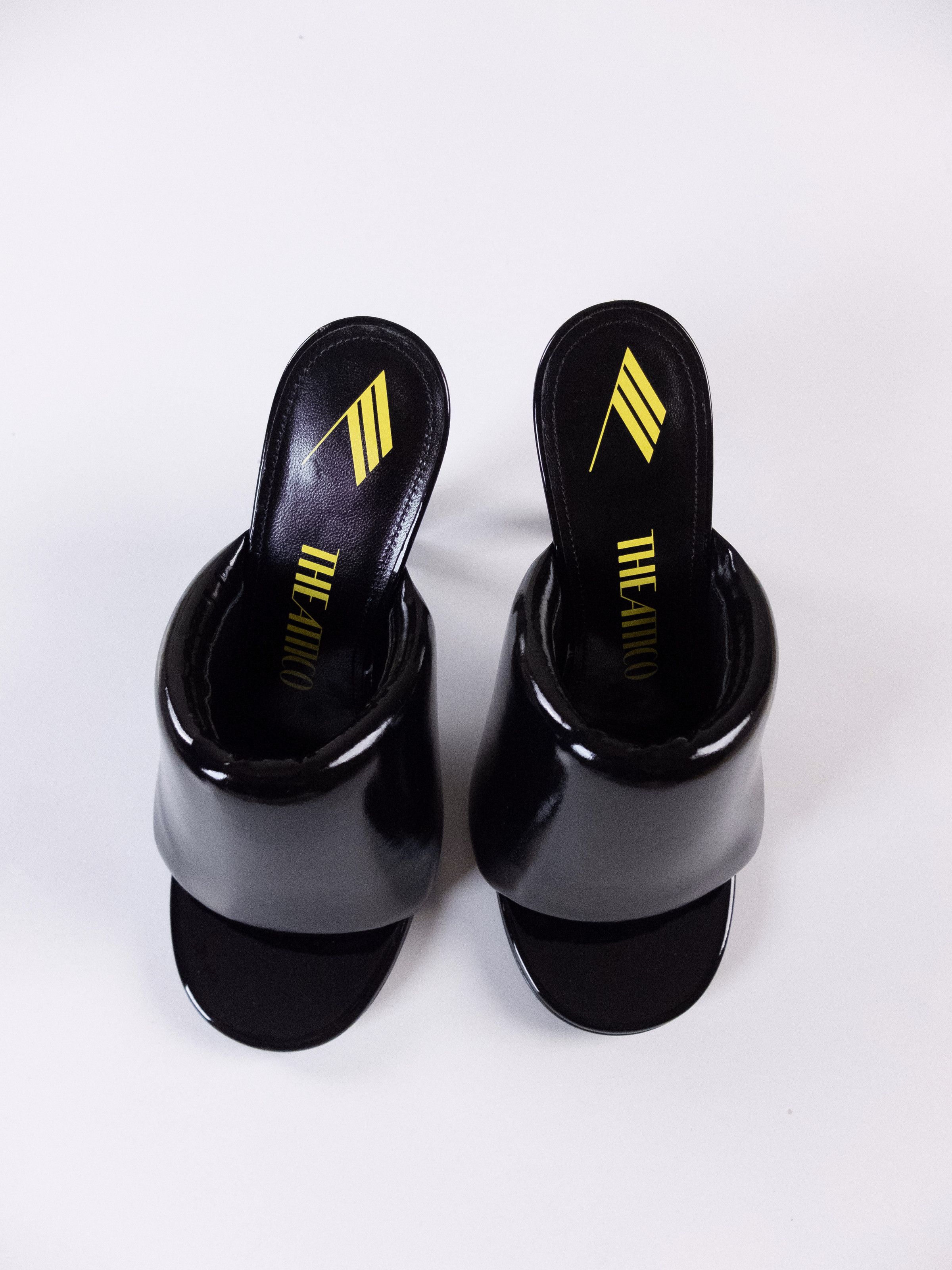 The Attico THE ATTICO Rem black varnish faux leather mules sandals 8 38 Size US 8 / IT 38 - 6 Thumbnail
