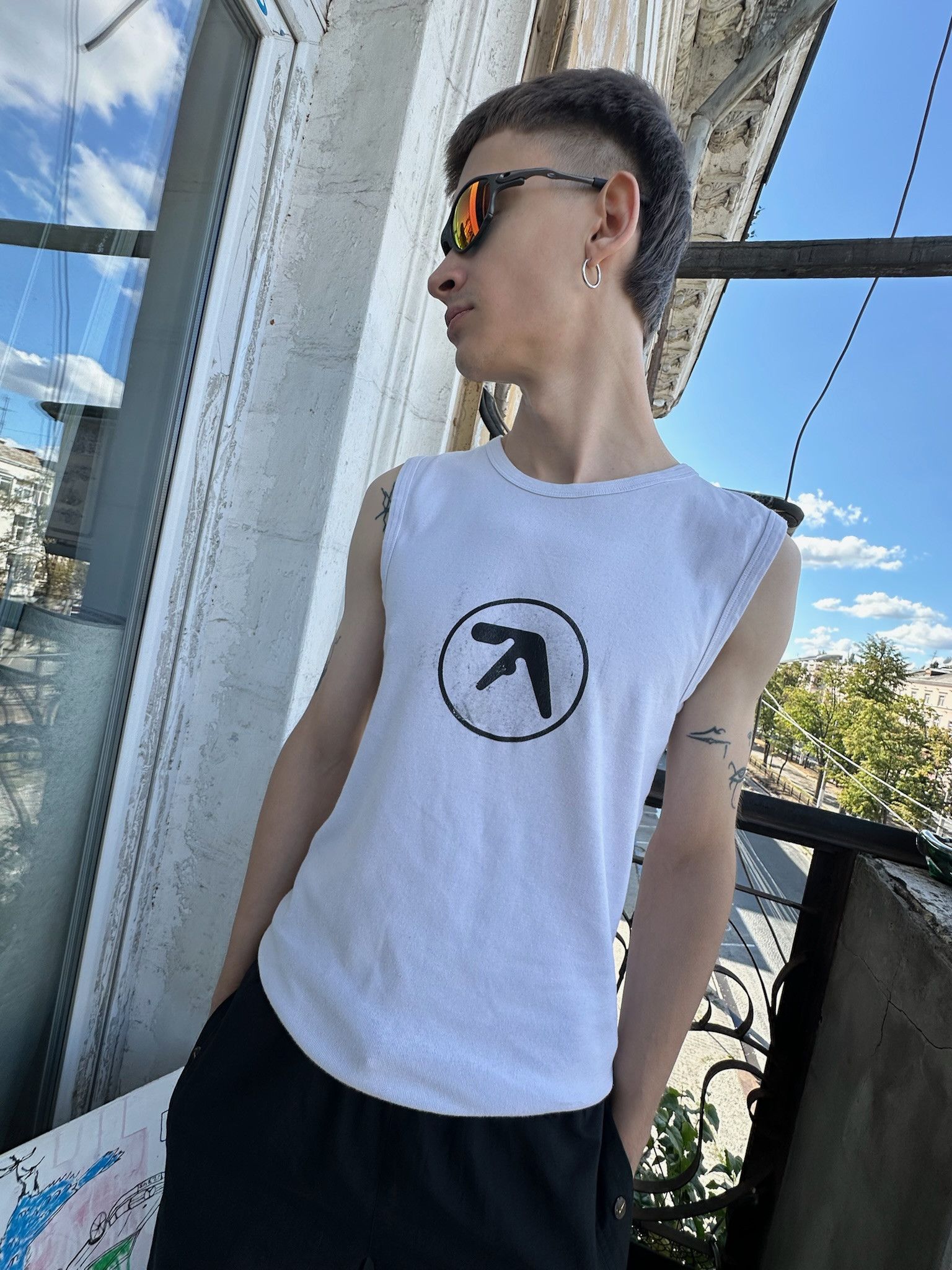 Apex Vintage APHEX TWIN Logo Scratching Tank Tops Size US L / EU 52-54 / 3 - 5 Thumbnail