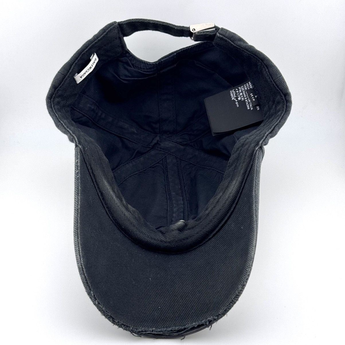 Balenciaga SS23 Balenciaga Diagonal Logo Embroidered Distressed Hat Size ONE SIZE - 5 Thumbnail