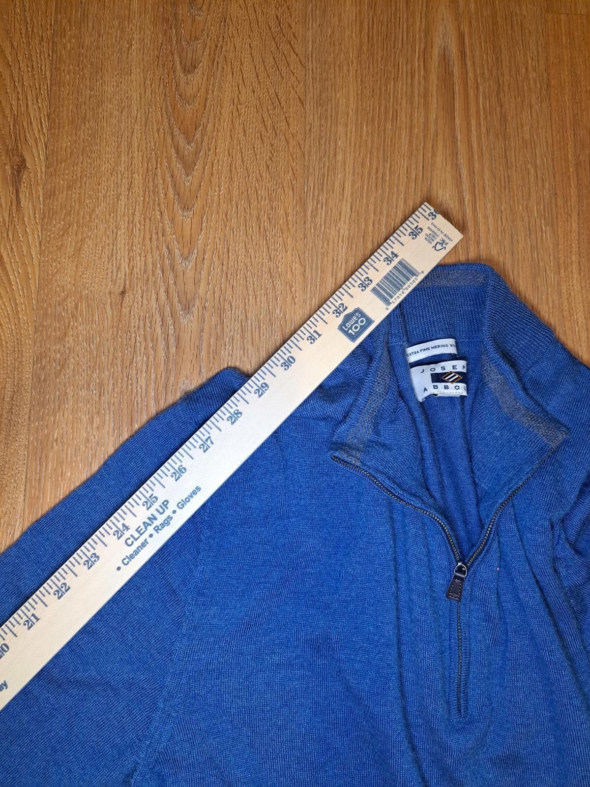 Joseph Abboud Josepoh Abboud Quarter Zip Pullover Sweater XXXL Blue Wool Size US XXL / EU 58 / 5 - 6 Thumbnail
