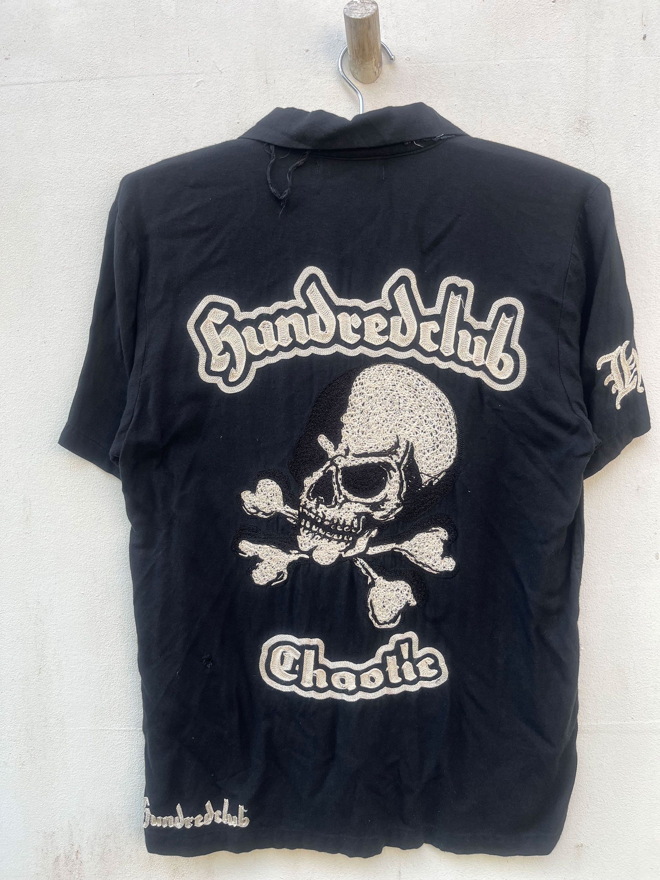 Seditionaries Hundred Club Skull Embdoidery Open Collared Short Sleeve Size US M / EU 48-50 / 2 - 6 Thumbnail