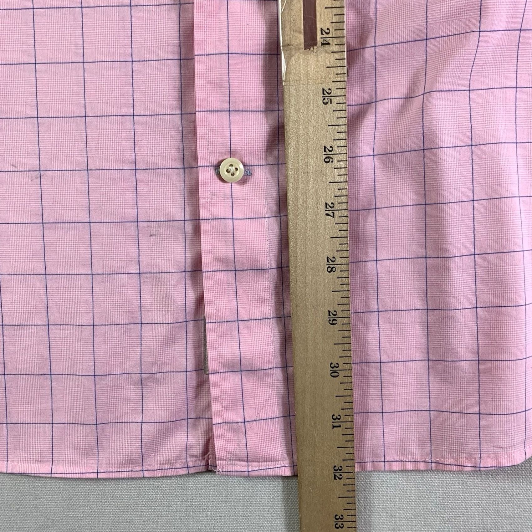 Peter Millar Peter Millar Button Up Shirt Mens 17 Long Pink White Windowpane Nanoluxe Nanoluxe Button-Up Shirt Regular Size 17 Pink Windowpane Mens Constants Size US XL / EU 56 / 4 - 6 Thumbnail