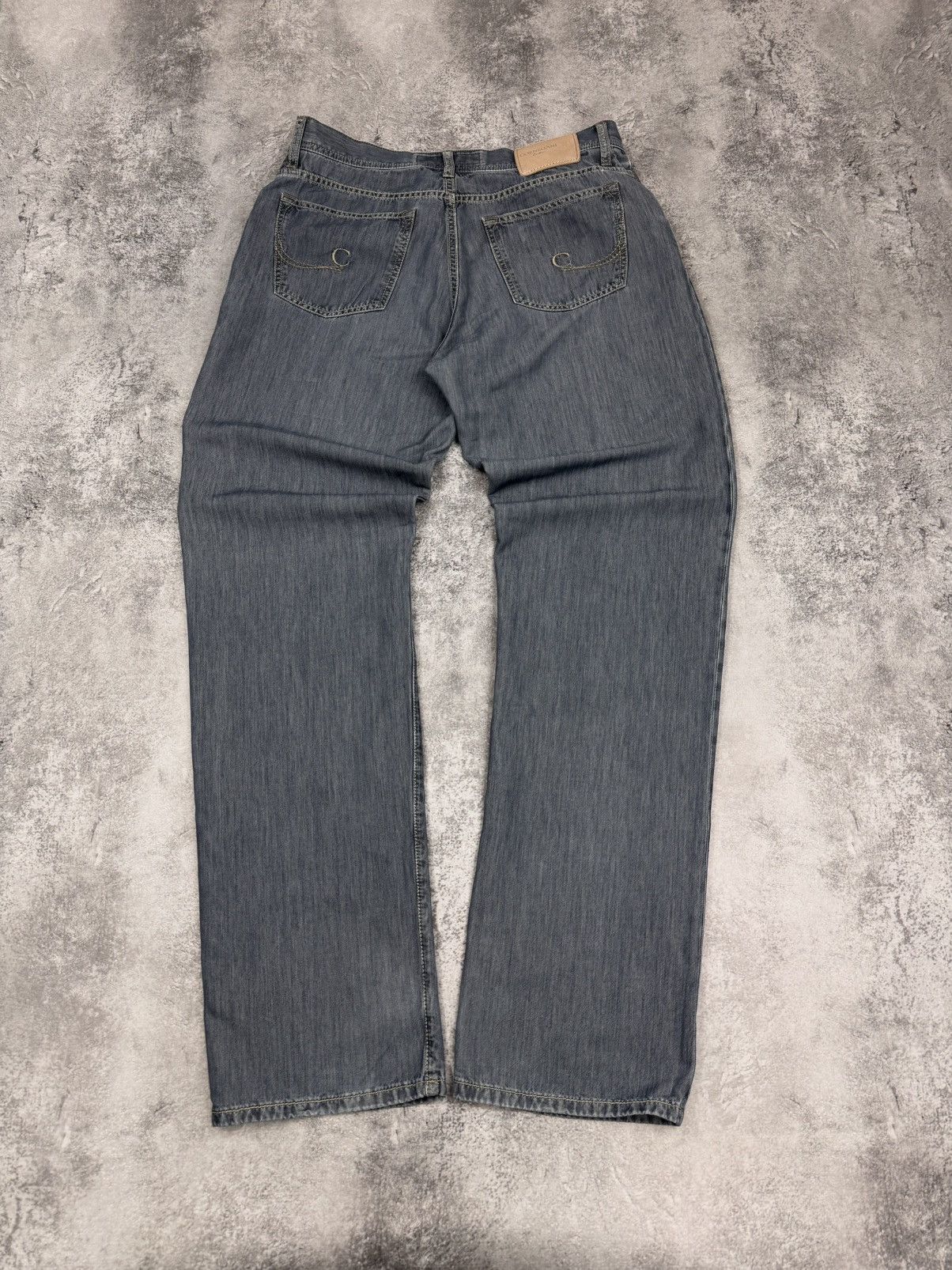 Corneliani Corneliani ID Men Luxury Denim Jeans Grey Cotton Size W34 Size US 34 / EU 50 - 1 Thumbnail