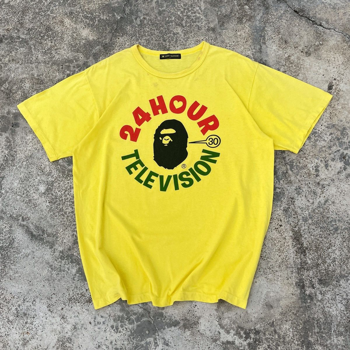 Bape 24 Hour Television X A Bathing Ape Nice Design Tee Rare Size US L / EU 52-54 / 3 - 1 Thumbnail